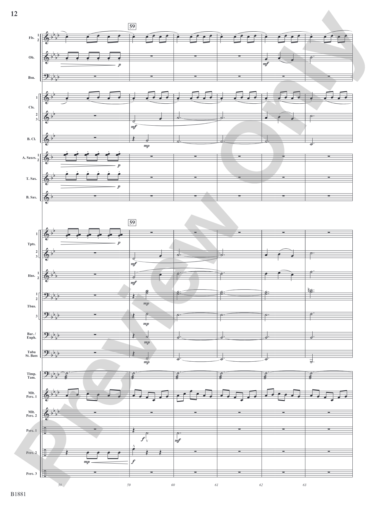 Haven: Concert Band Conductor Score & Parts