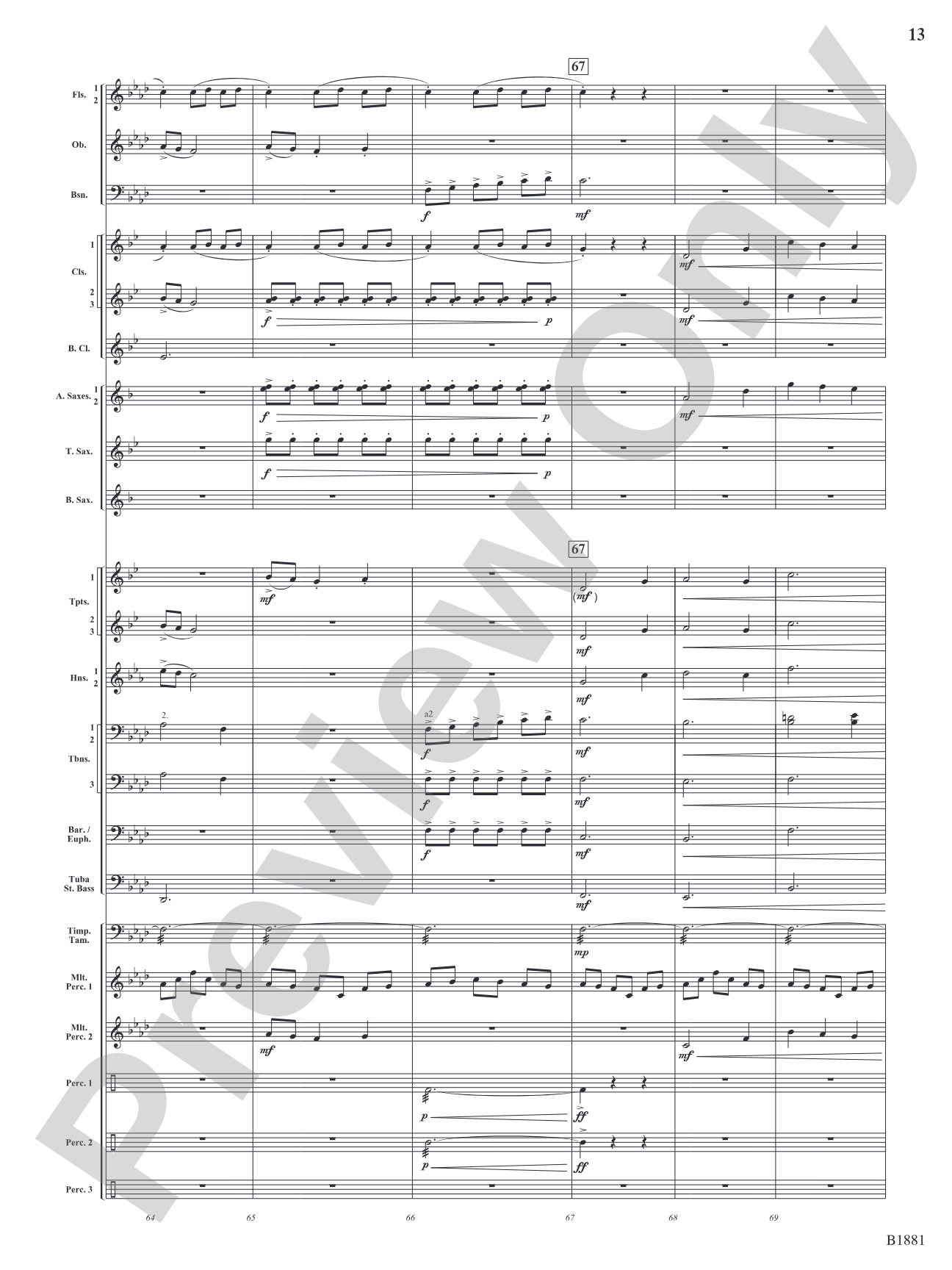 Haven: Concert Band Conductor Score & Parts