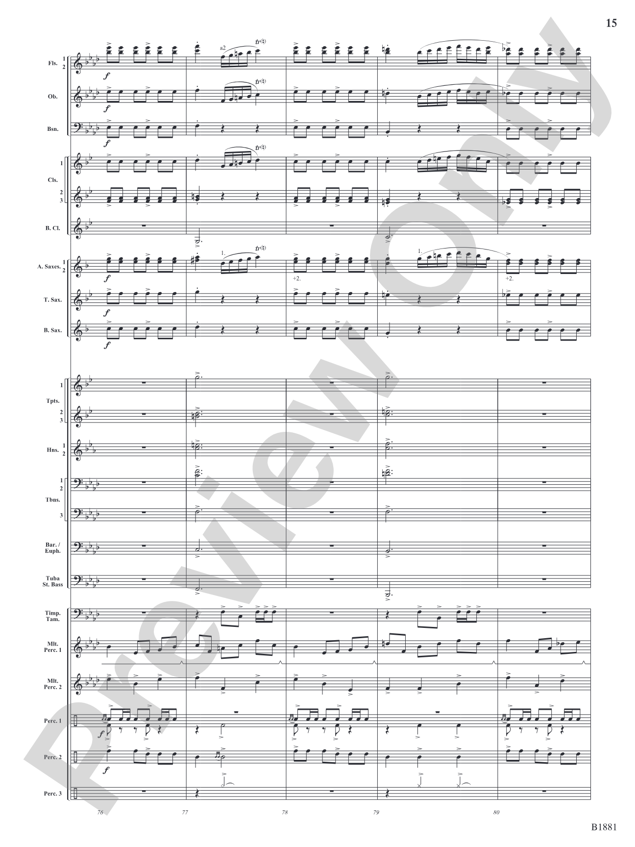 Haven: Concert Band Conductor Score & Parts