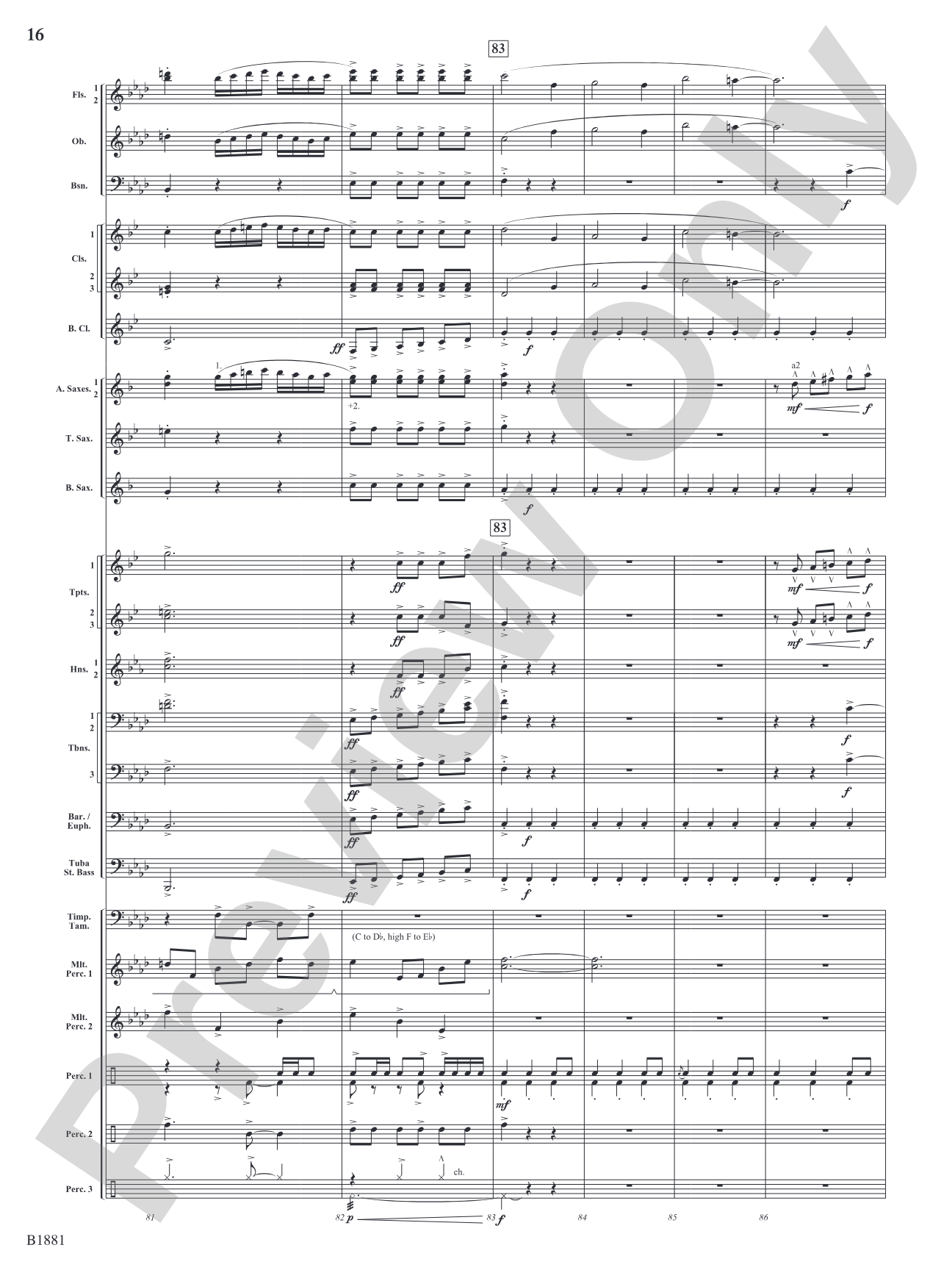 Haven: Concert Band Conductor Score & Parts