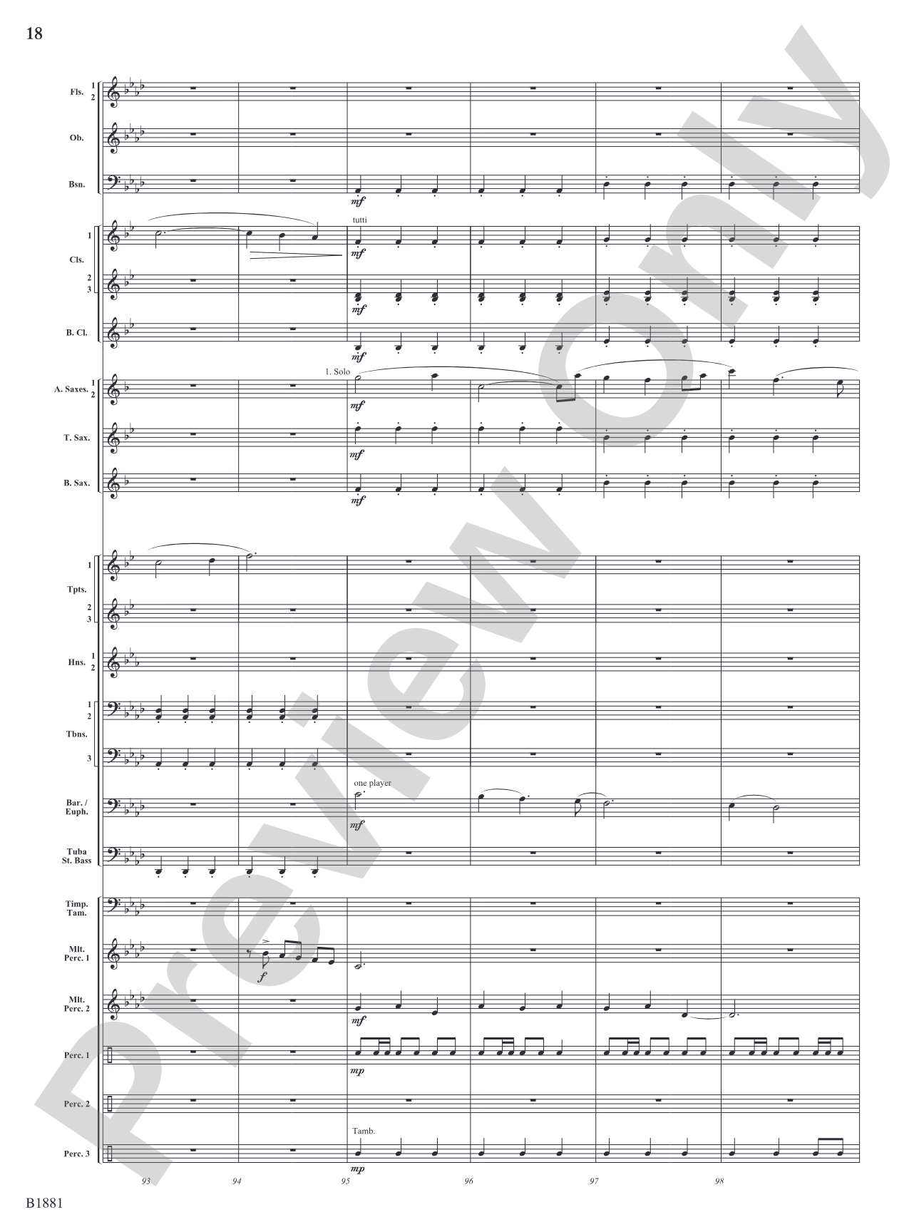 Haven: Concert Band Conductor Score & Parts