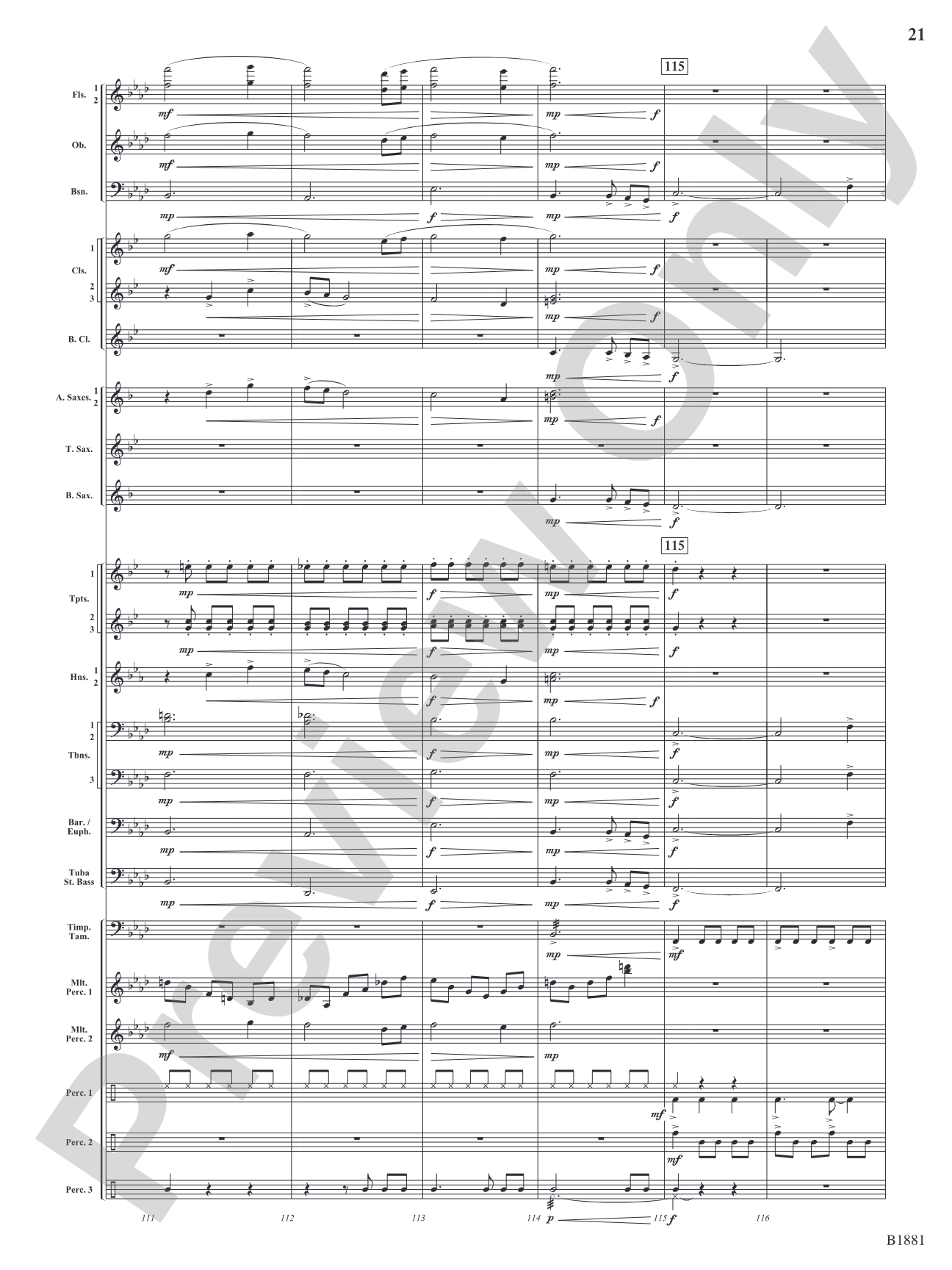 Haven: Concert Band Conductor Score & Parts