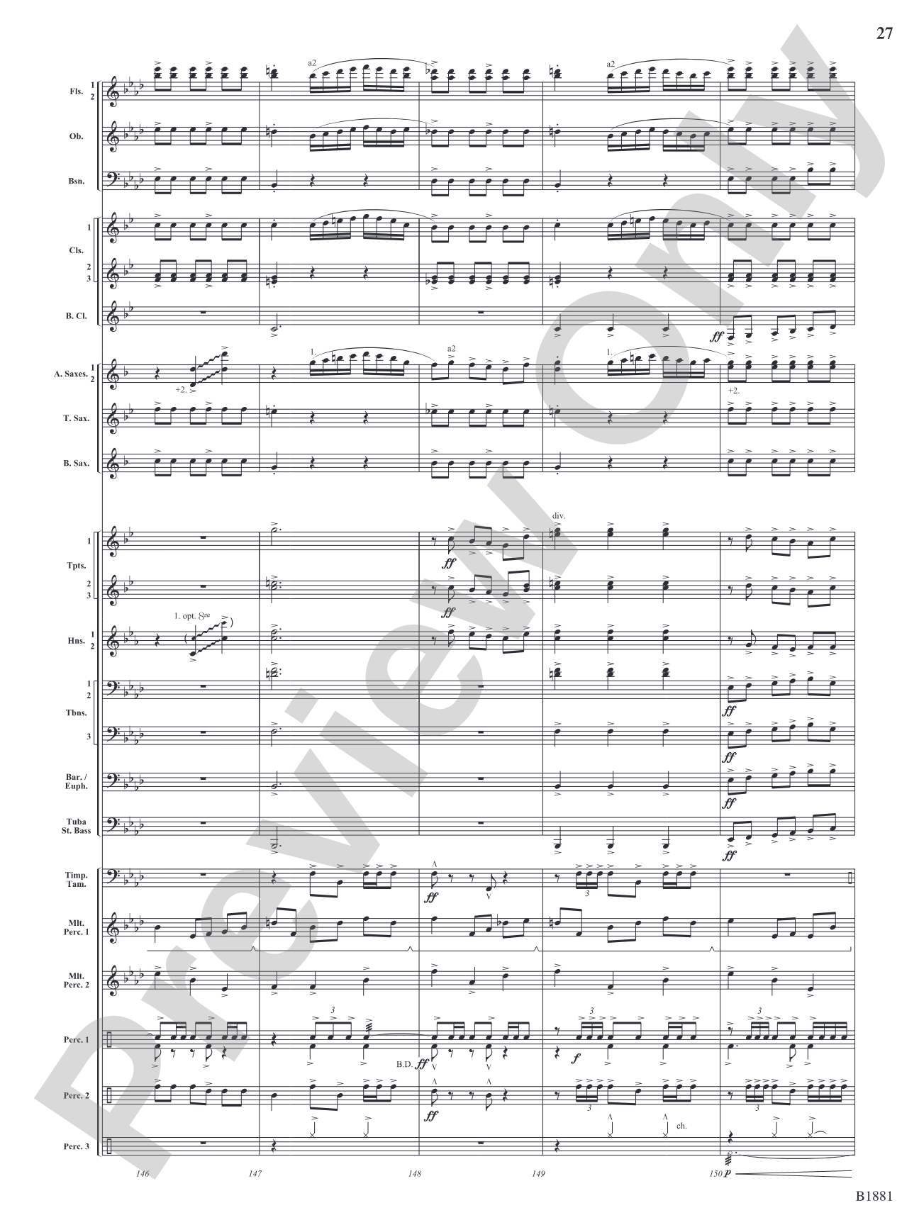 Haven: Concert Band Conductor Score & Parts