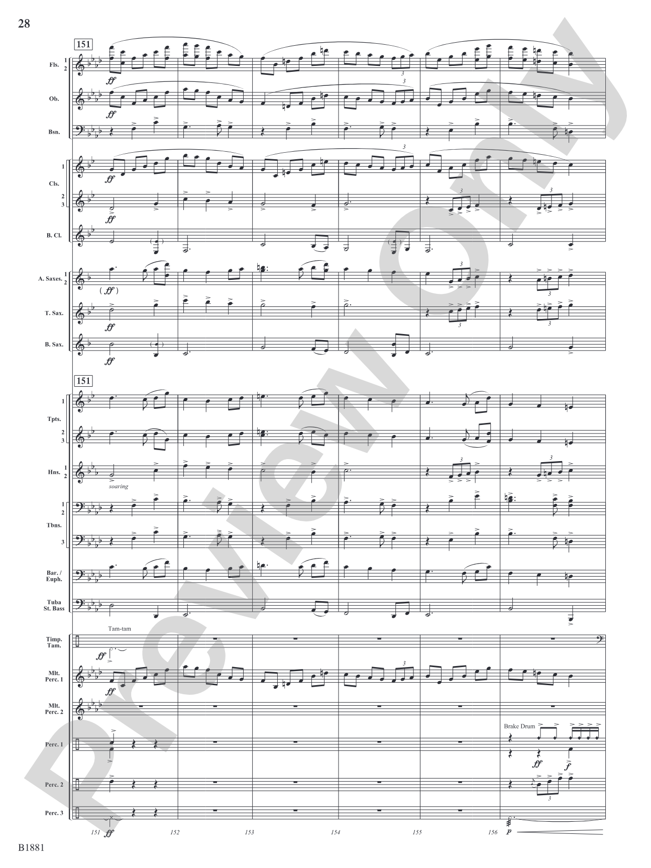 Haven: Concert Band Conductor Score & Parts