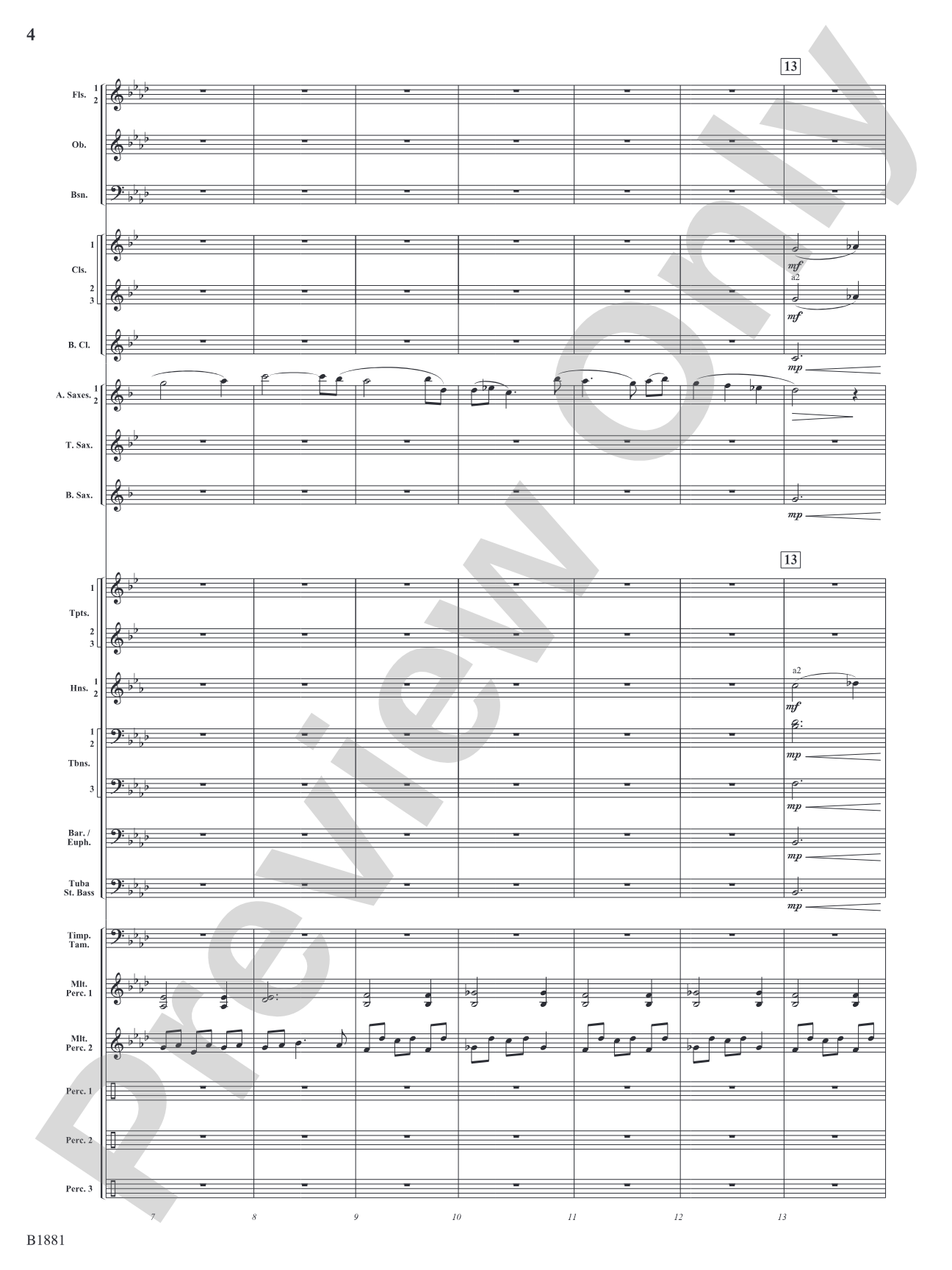 Haven: Concert Band Conductor Score & Parts