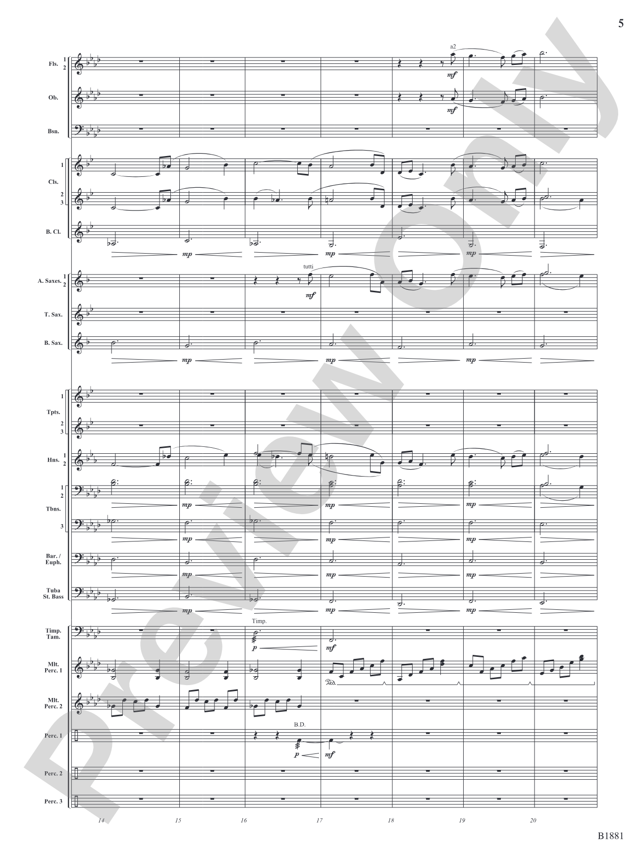 Haven: Concert Band Conductor Score & Parts