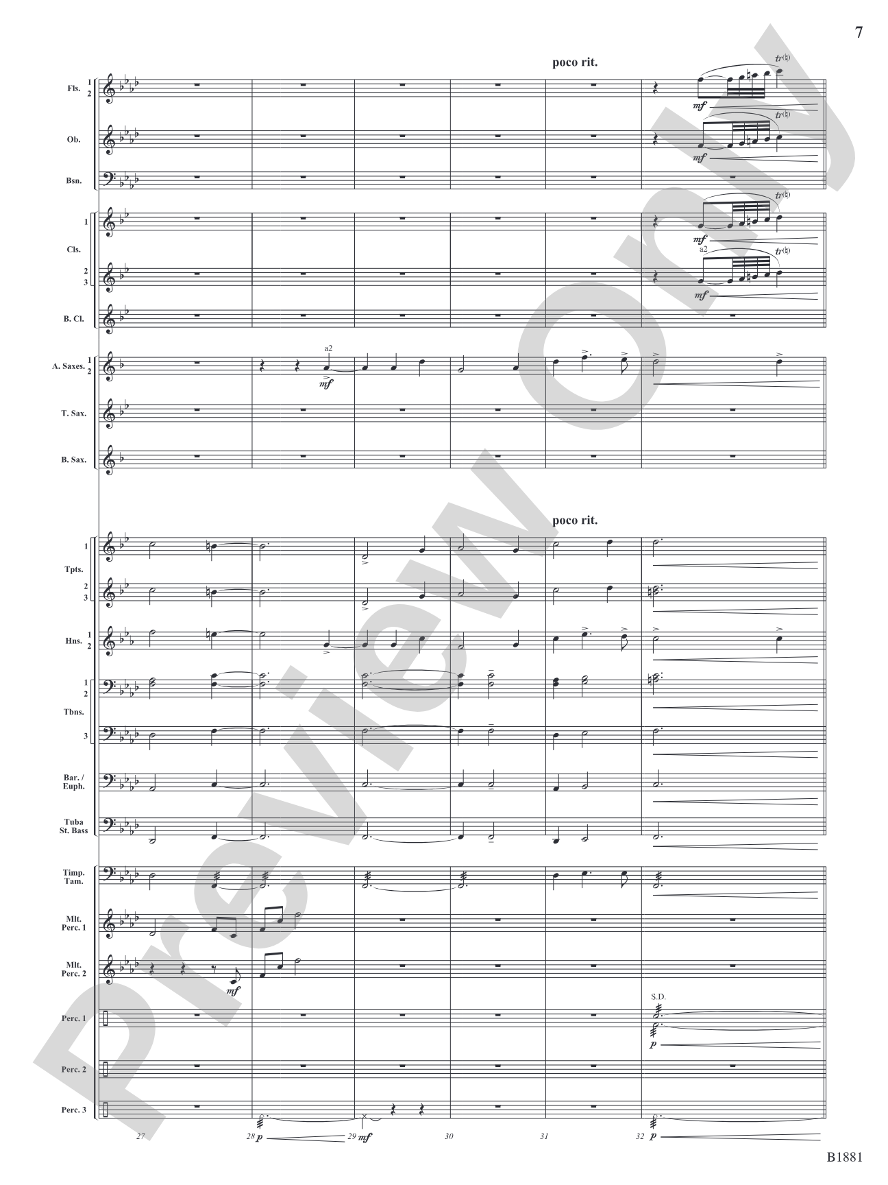 Haven: Concert Band Conductor Score & Parts