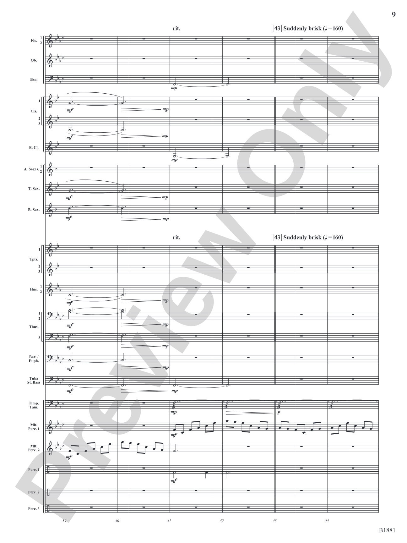 Haven: Concert Band Conductor Score & Parts