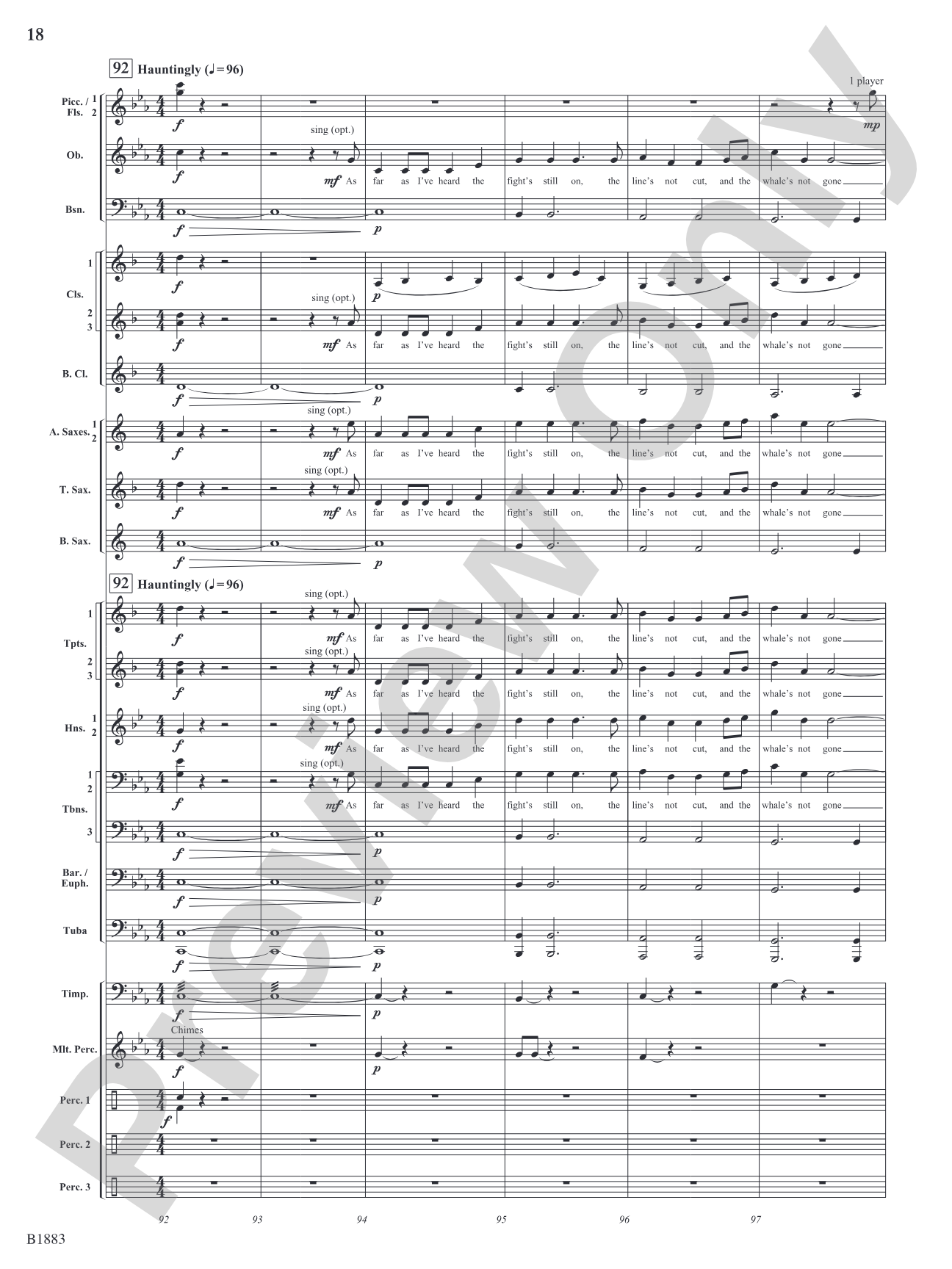 The Wellerman Come: Concert Band Conductor Score & Parts