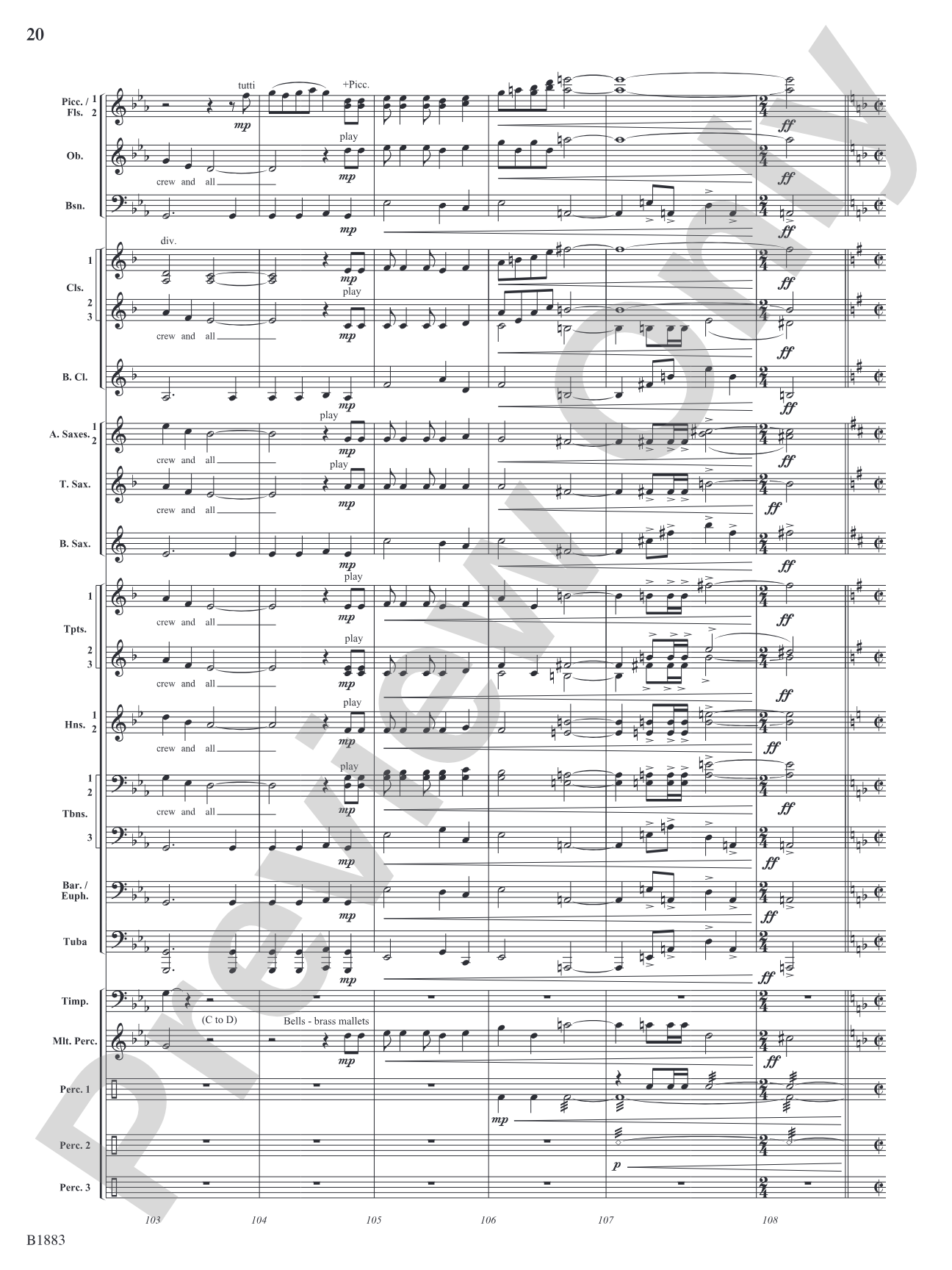 The Wellerman Come: Concert Band Conductor Score & Parts