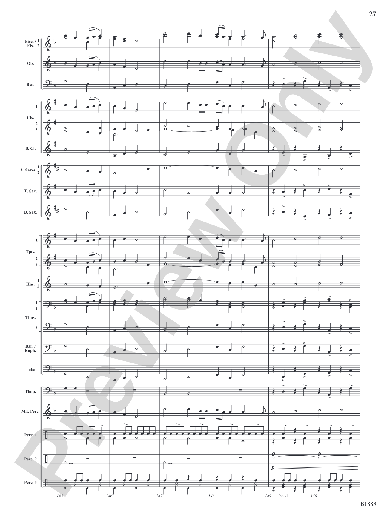 The Wellerman Come: Concert Band Conductor Score & Parts