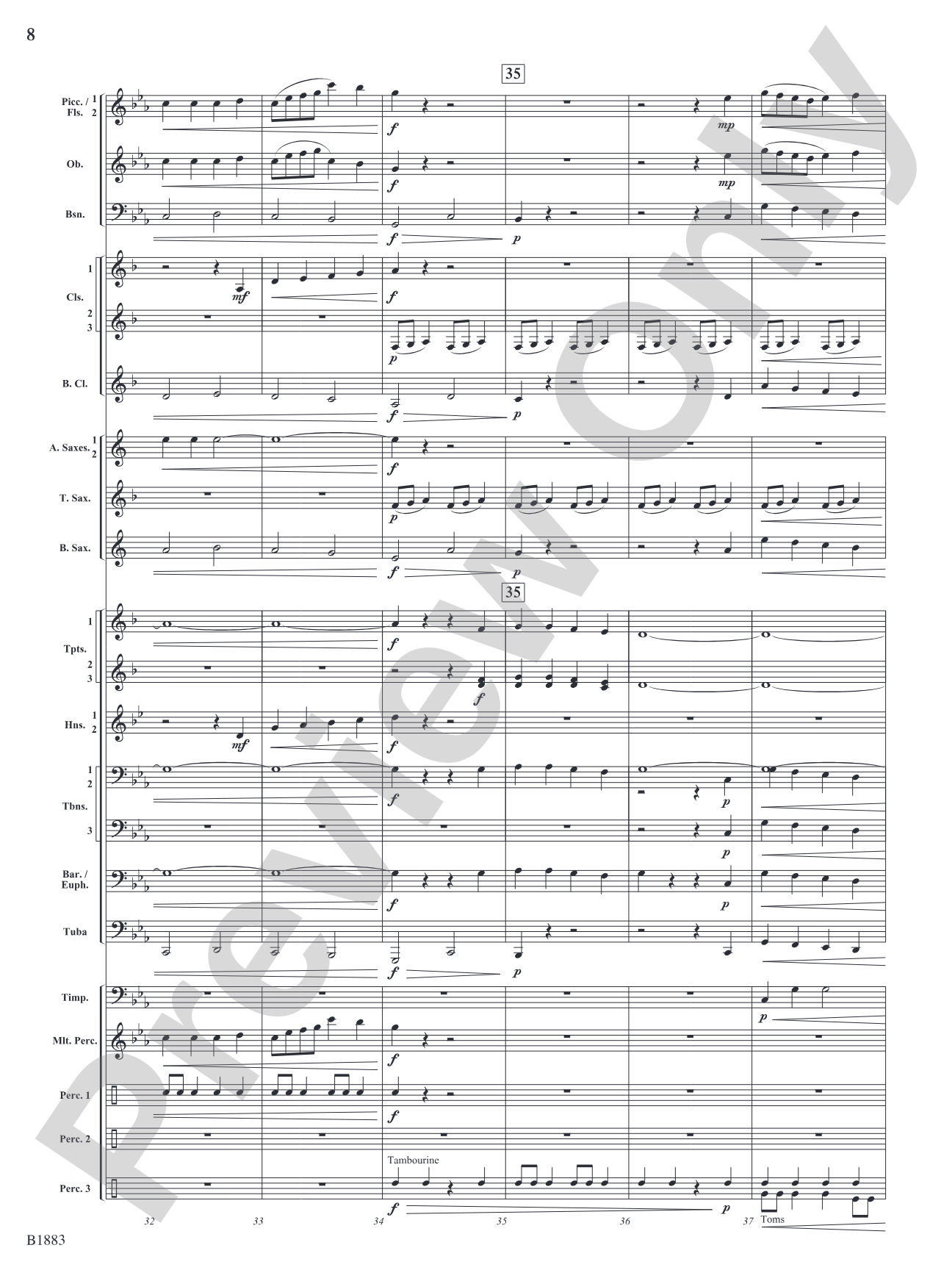 The Wellerman Come: Concert Band Conductor Score & Parts