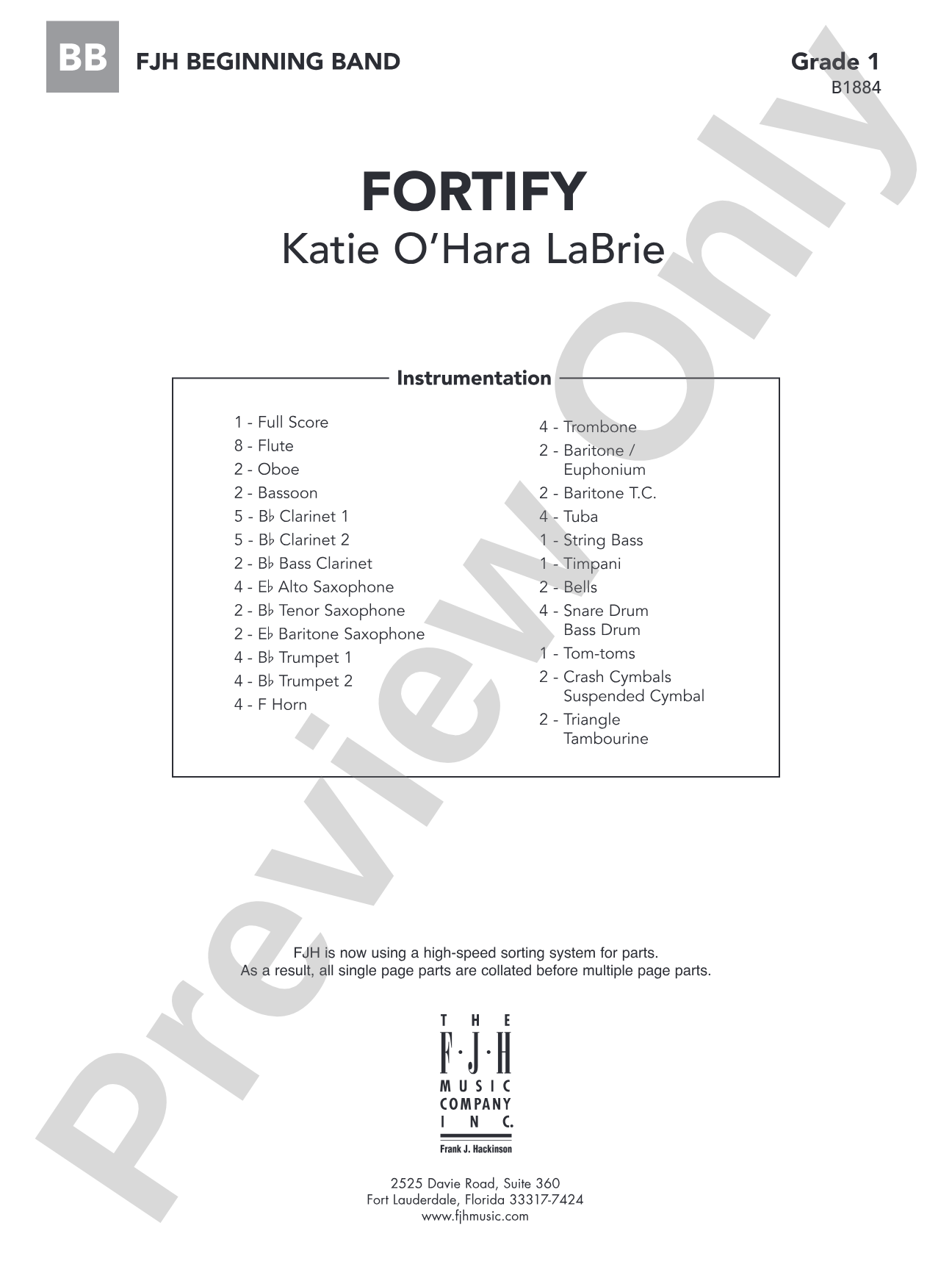Fortify: Concert Band Conductor Score & Parts