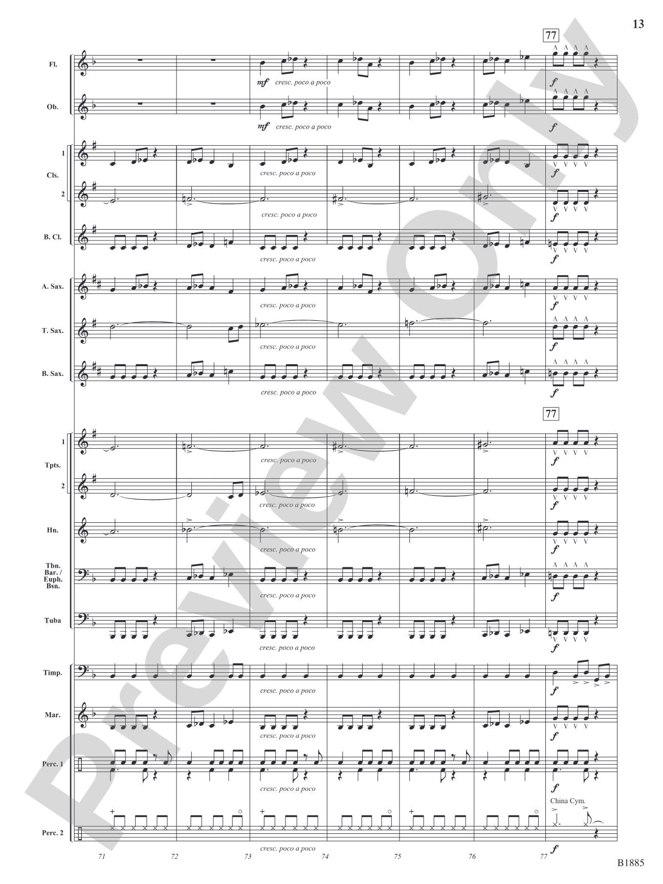 Action Scene: Concert Band Conductor Score & Parts