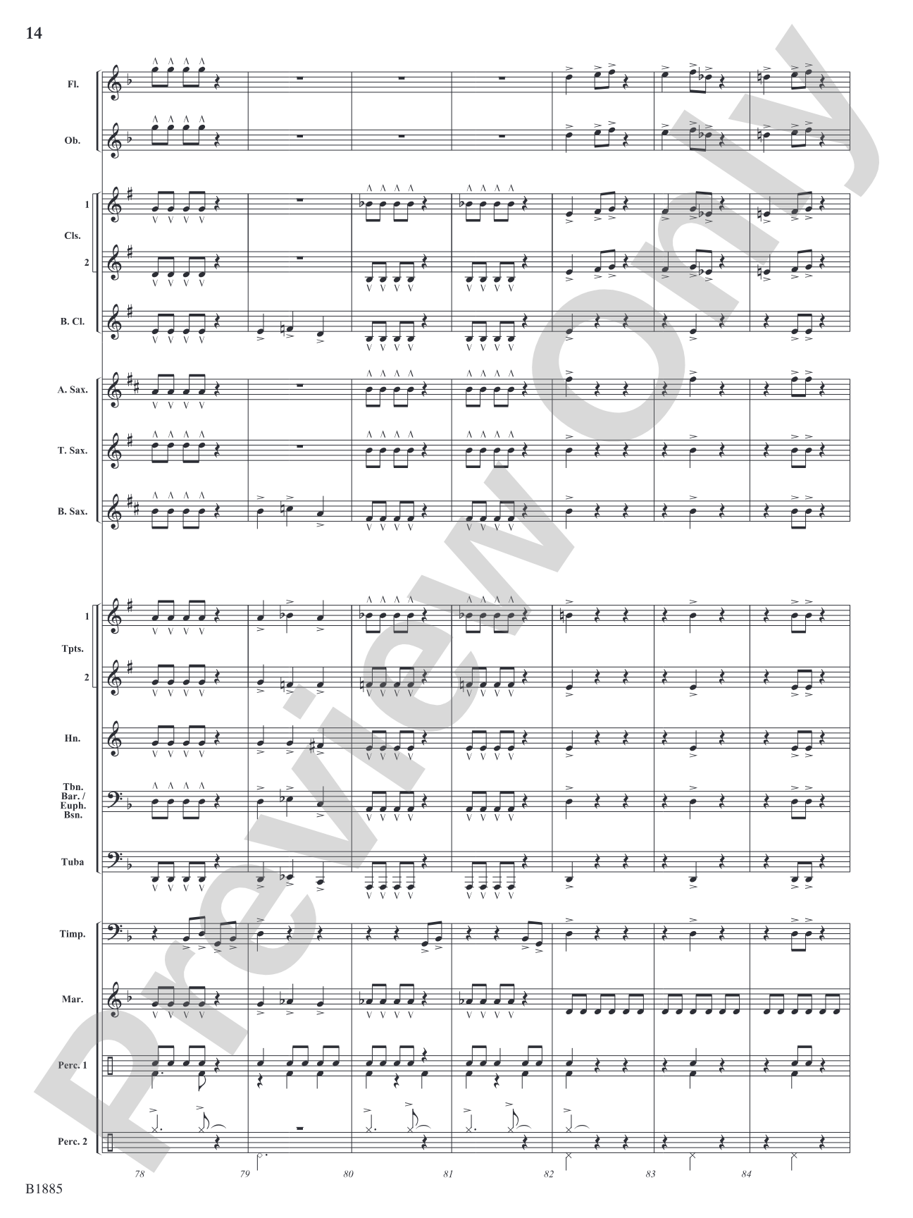 Action Scene: Concert Band Conductor Score & Parts