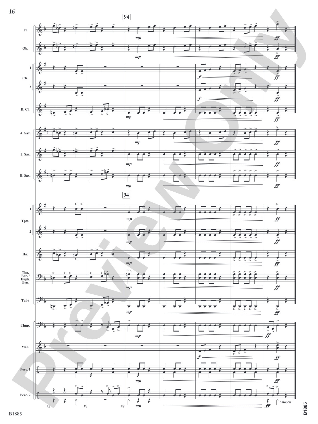 Action Scene: Concert Band Conductor Score & Parts