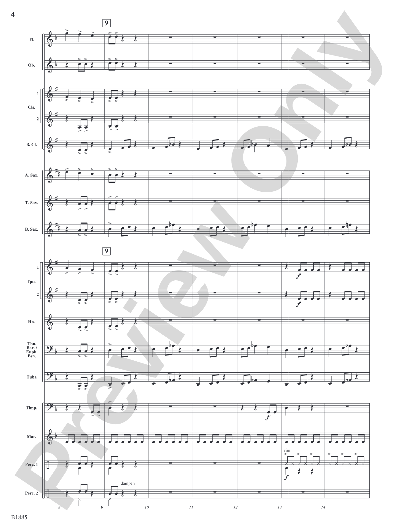 Action Scene: Concert Band Conductor Score & Parts