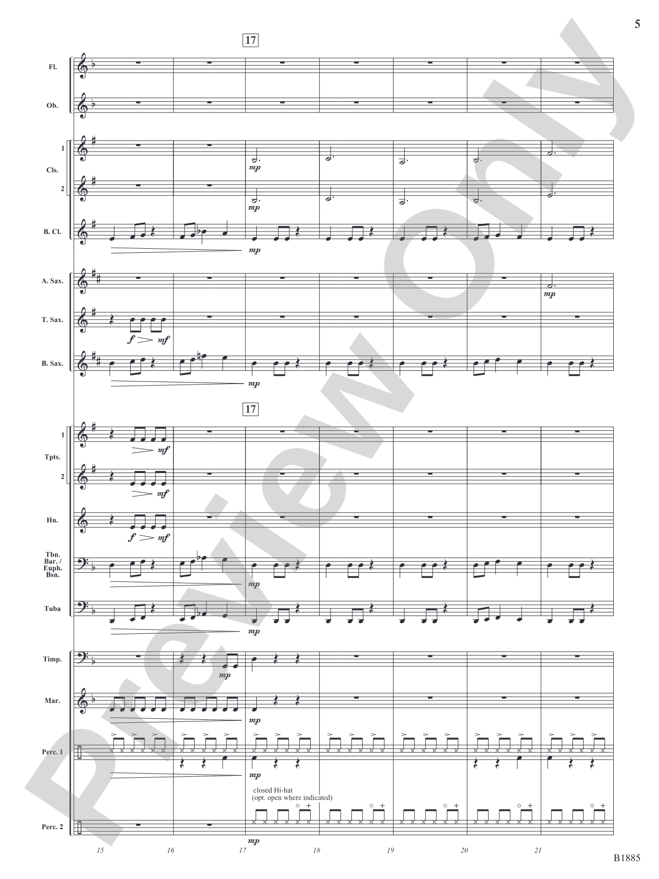 Action Scene: Concert Band Conductor Score & Parts