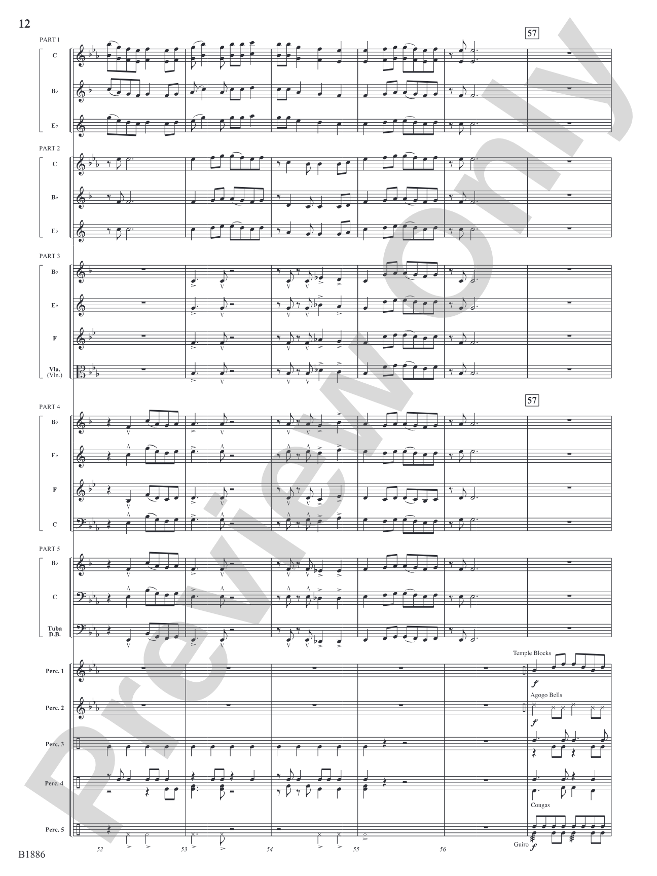 Jungle Dance: Flexible Band/String Ensemble Score & Parts