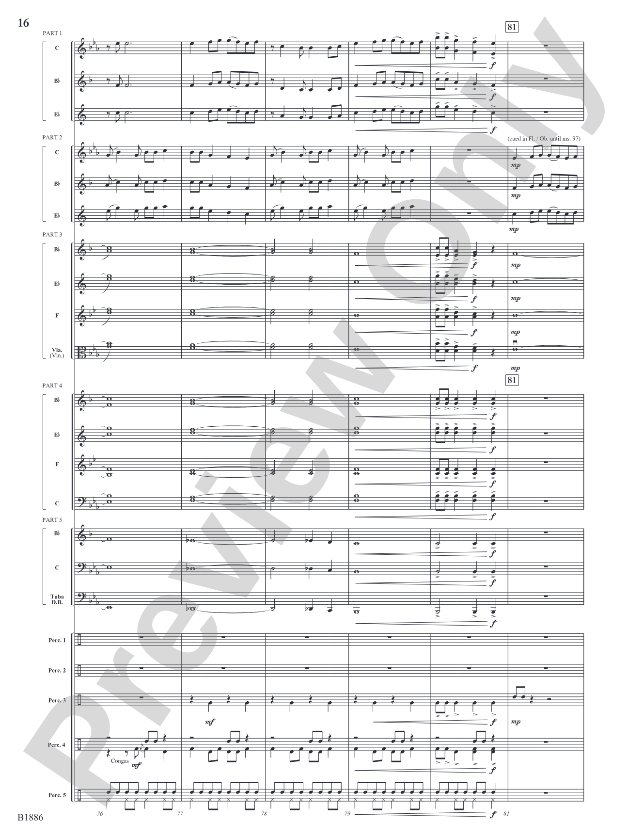 Jungle Dance: Flexible Band/String Ensemble Score & Parts