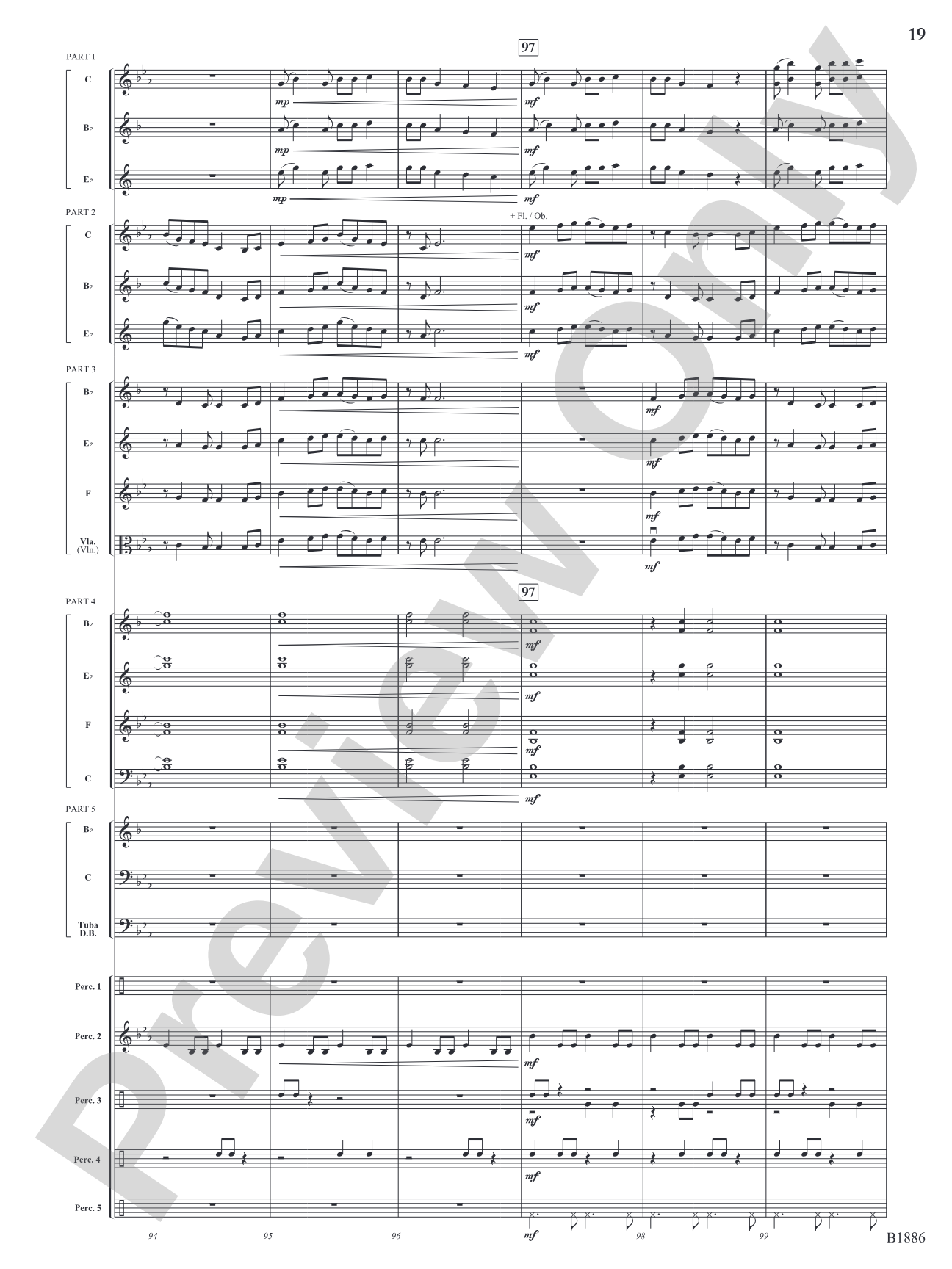 Jungle Dance: Flexible Band/String Ensemble Score & Parts