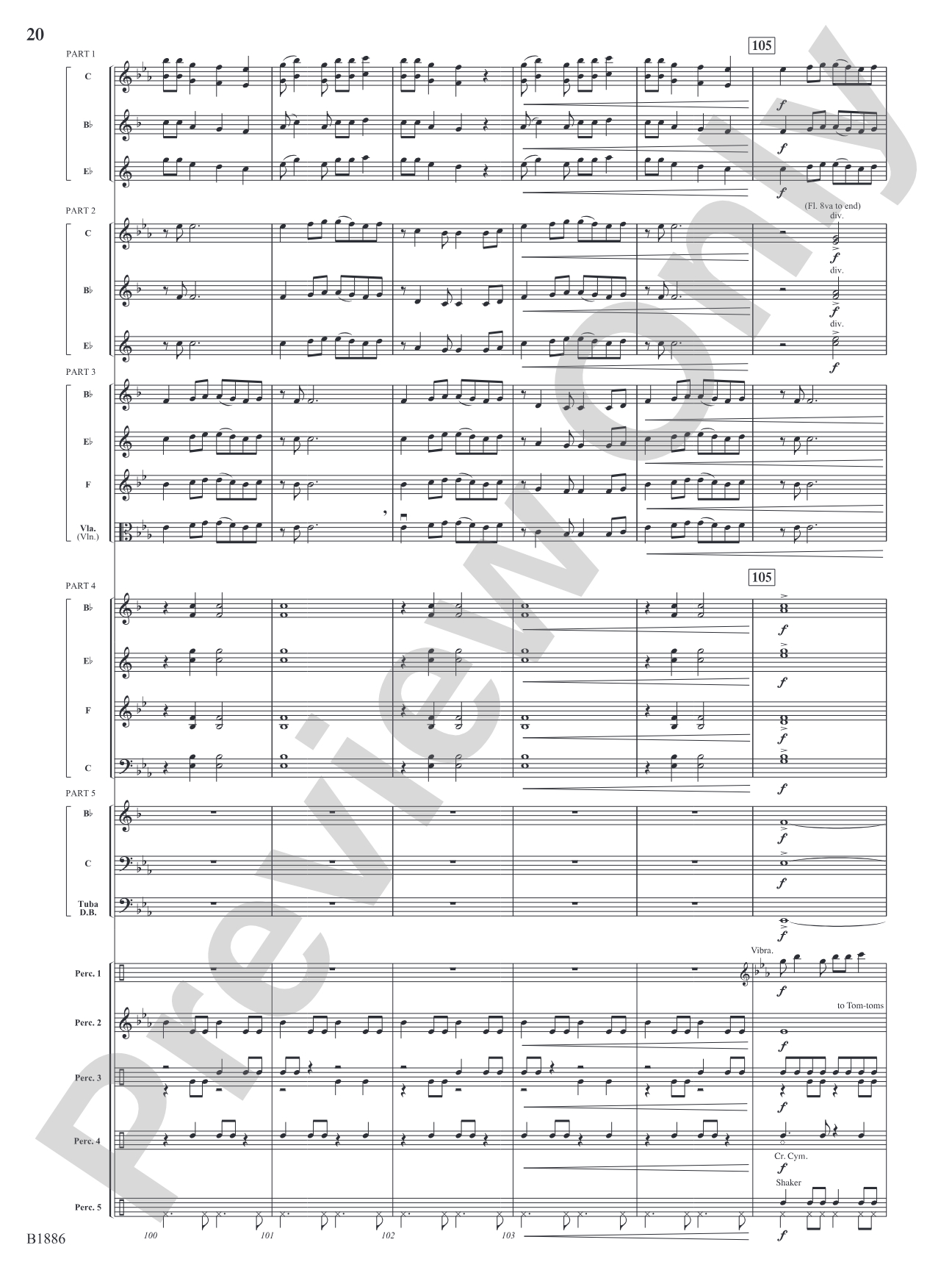 Jungle Dance: Flexible Band/String Ensemble Score & Parts