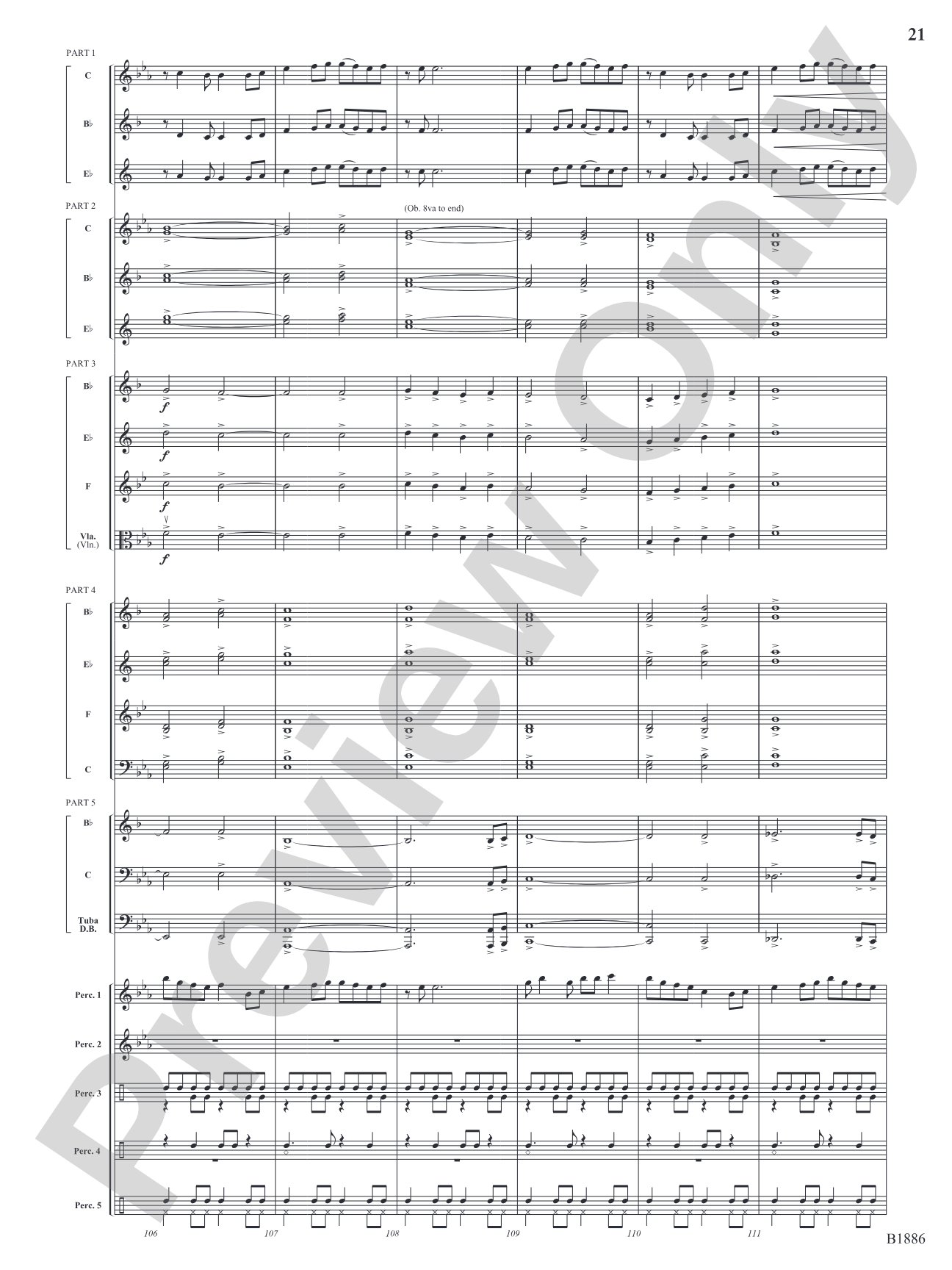 Jungle Dance: Flexible Band/String Ensemble Score & Parts