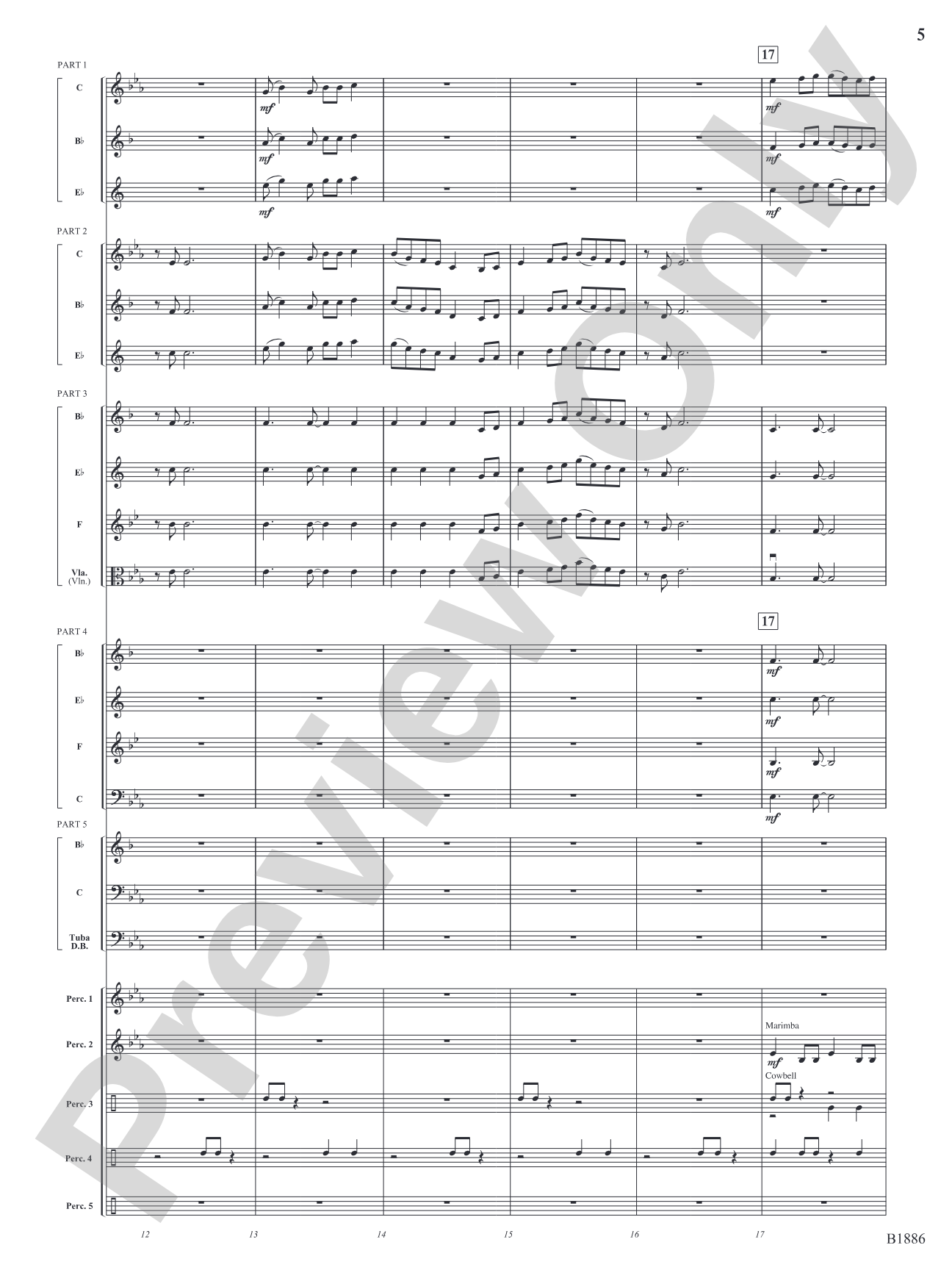 Jungle Dance: Flexible Band/String Ensemble Score & Parts