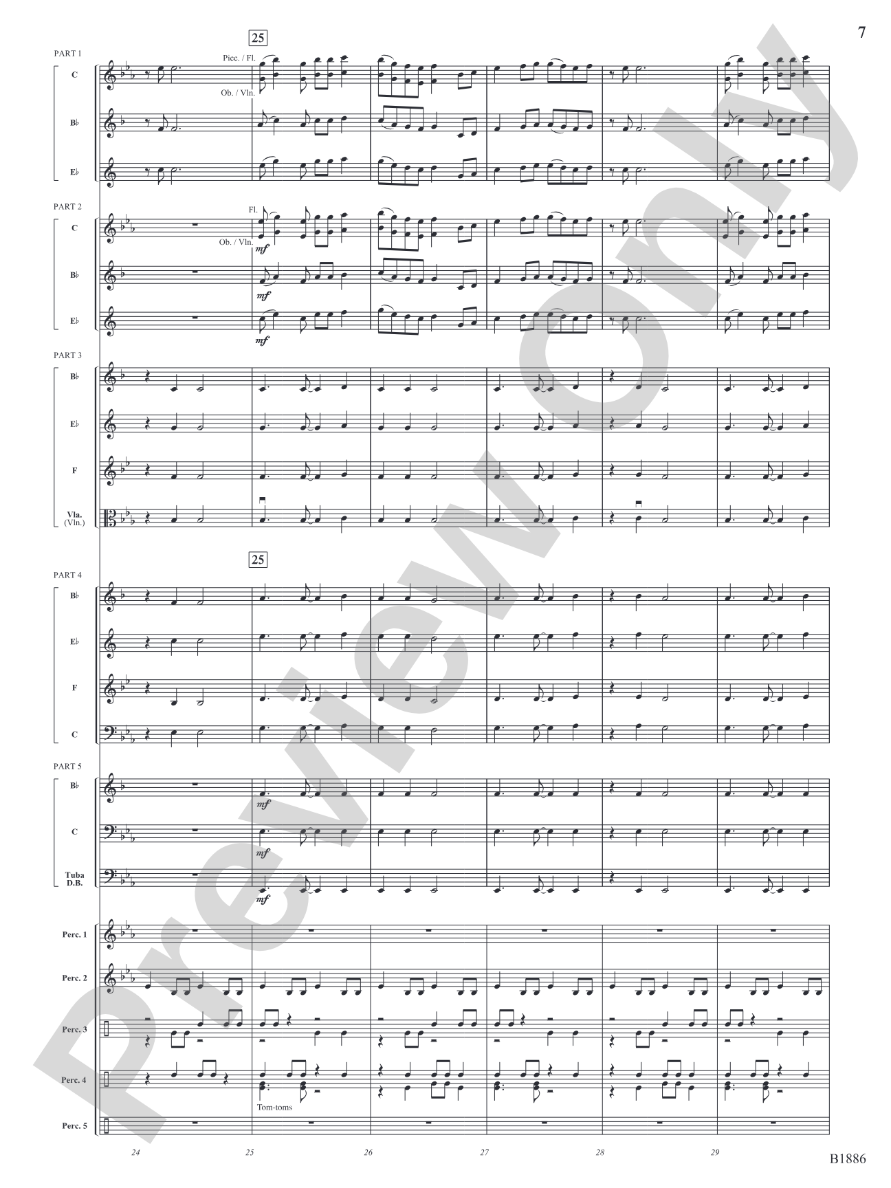 Jungle Dance: Flexible Band/String Ensemble Score & Parts