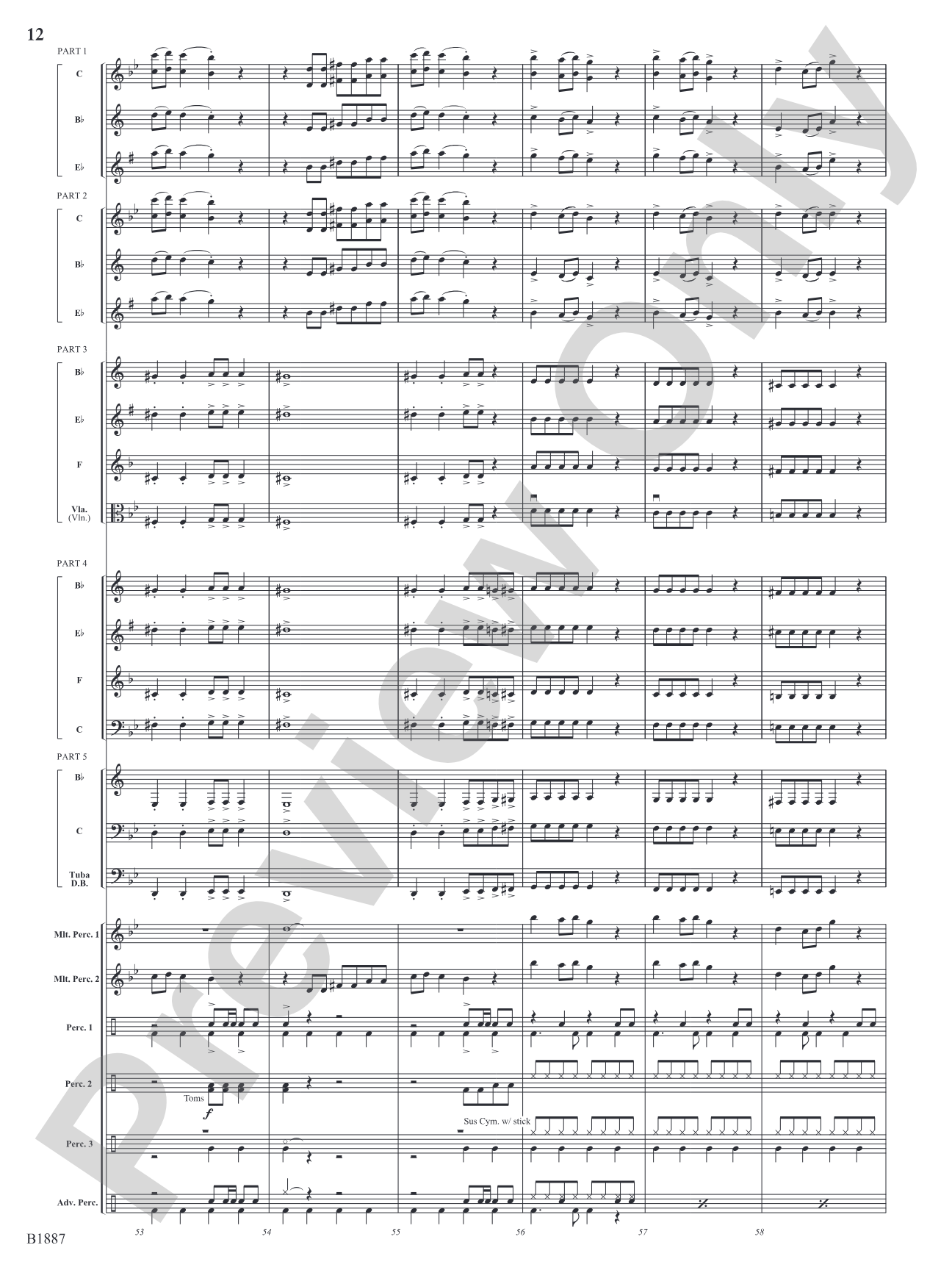 Bell Carol Rock: Flexible Band/String Ensemble Score & Parts