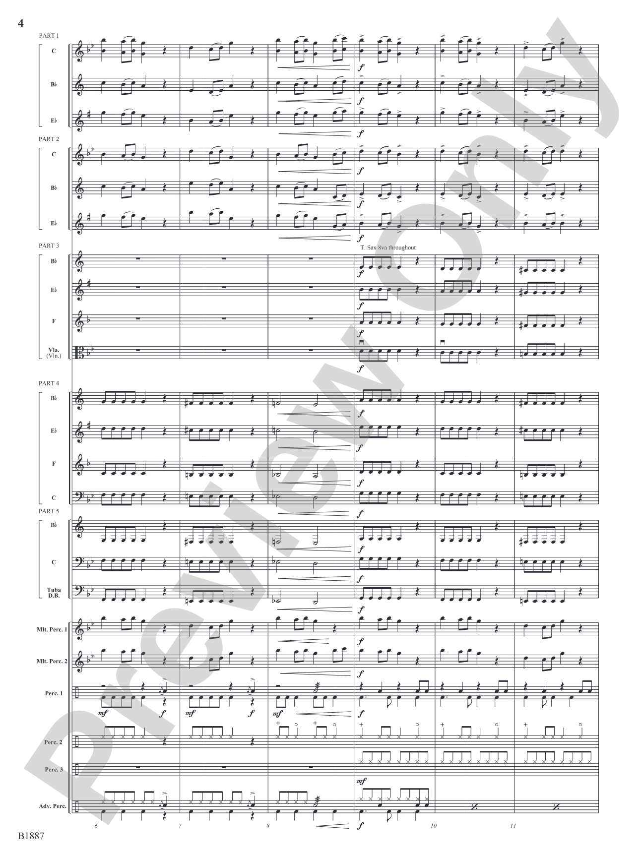 Bell Carol Rock: Flexible Band/String Ensemble Score & Parts