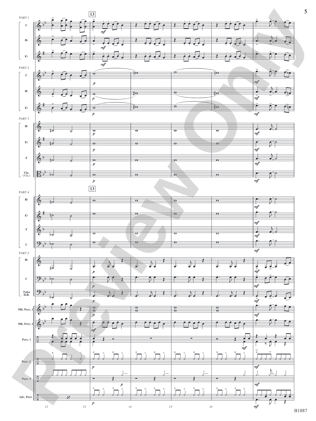 Bell Carol Rock: Flexible Band/String Ensemble Score & Parts