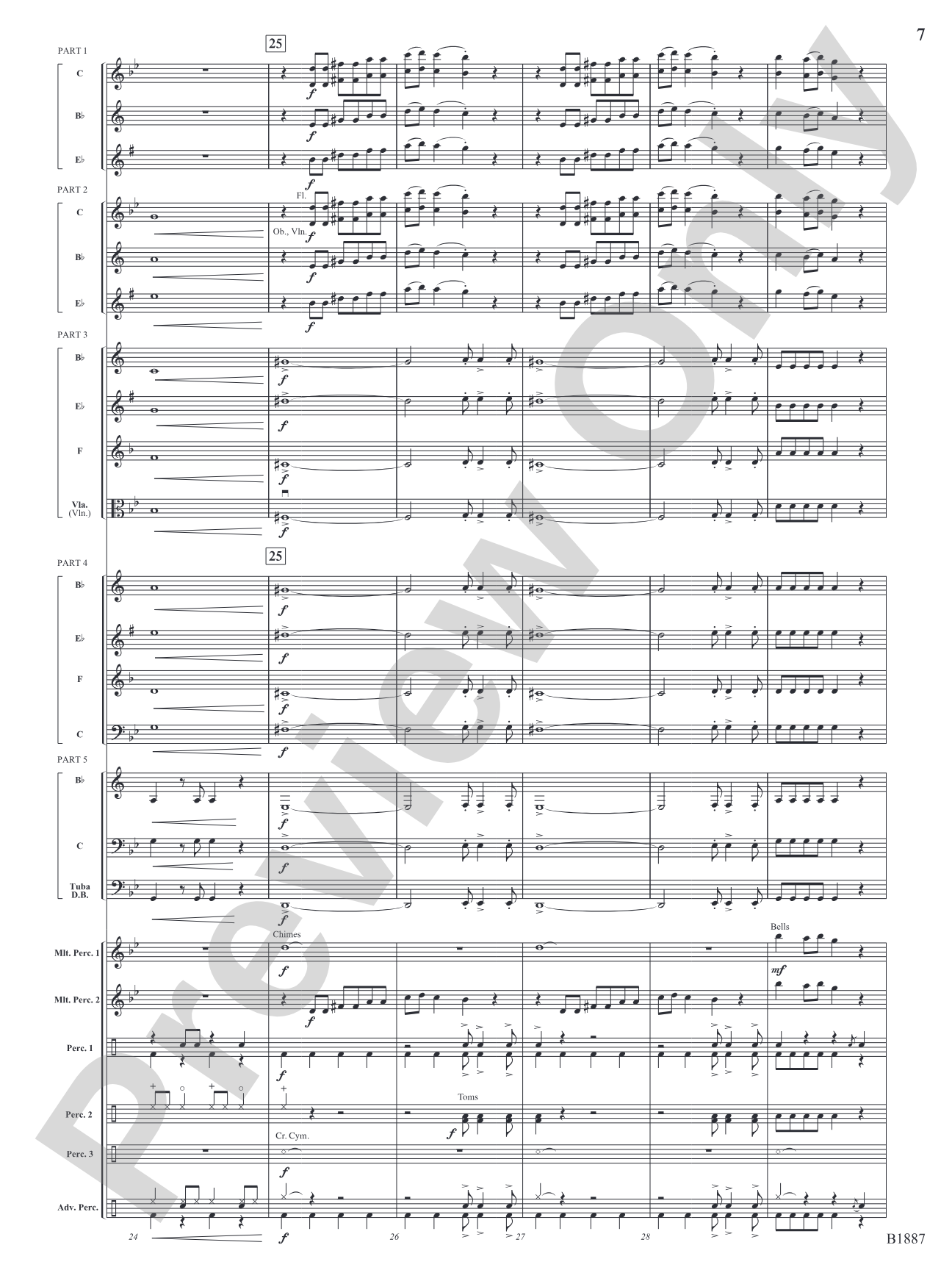 Bell Carol Rock: Flexible Band/String Ensemble Score & Parts
