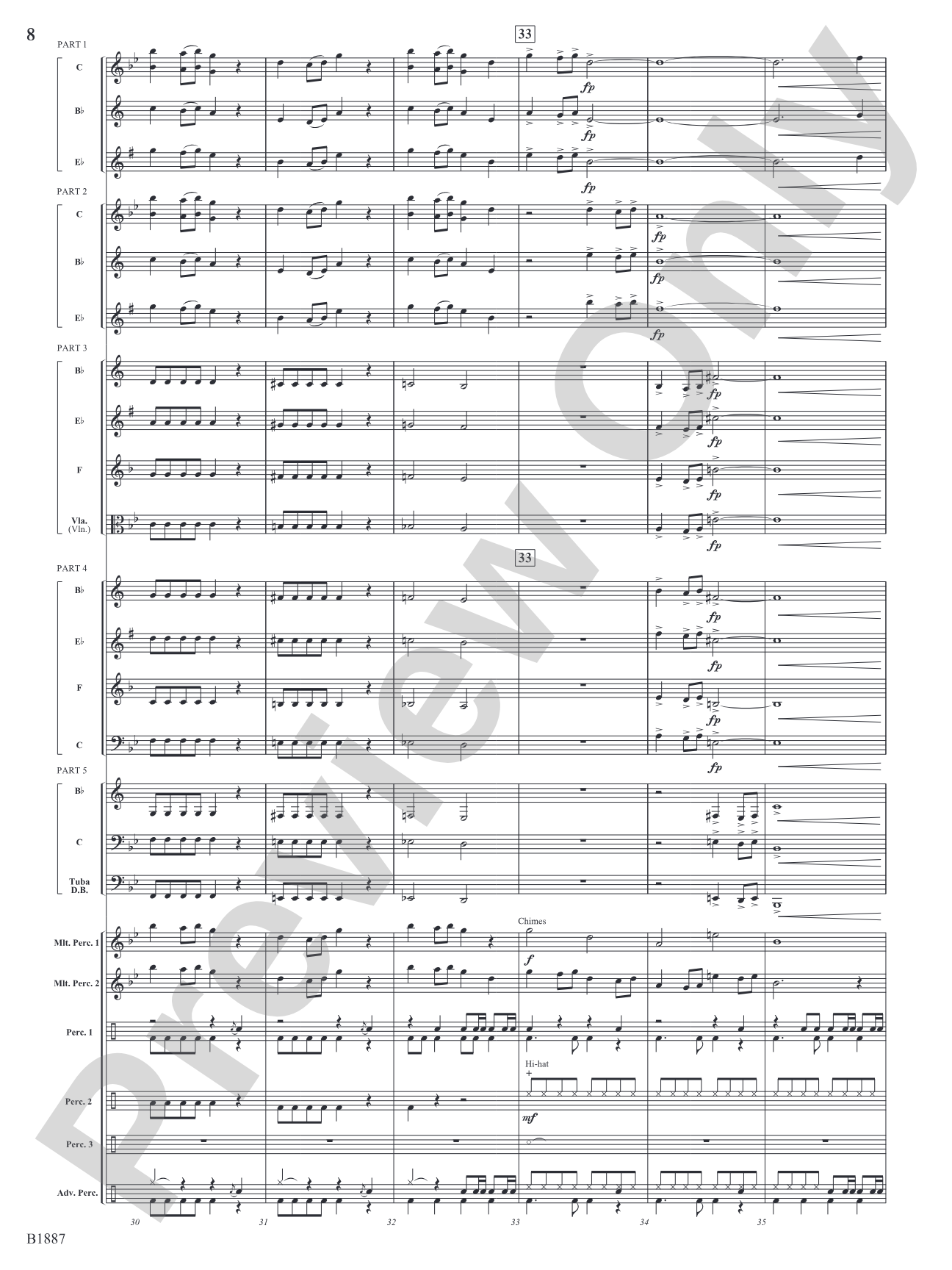 Bell Carol Rock: Flexible Band/String Ensemble Score & Parts