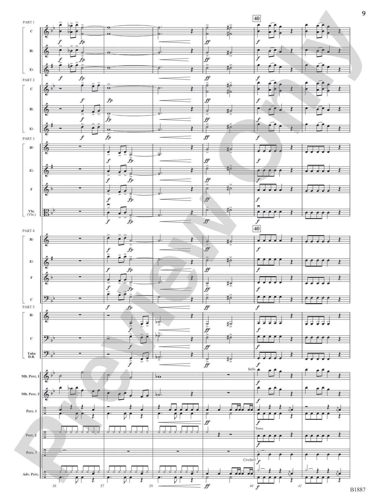 Bell Carol Rock: Flexible Band/String Ensemble Score & Parts