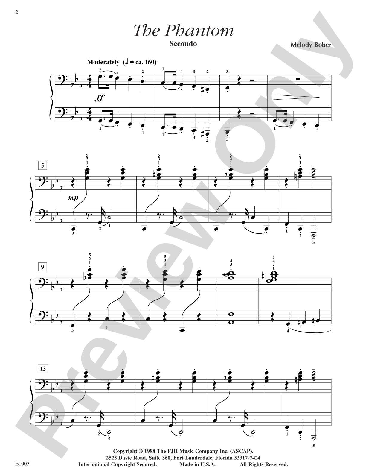 The Phantom: Piano
