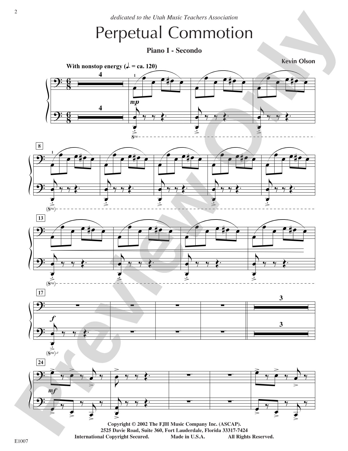 Perpetual Commotion: Piano