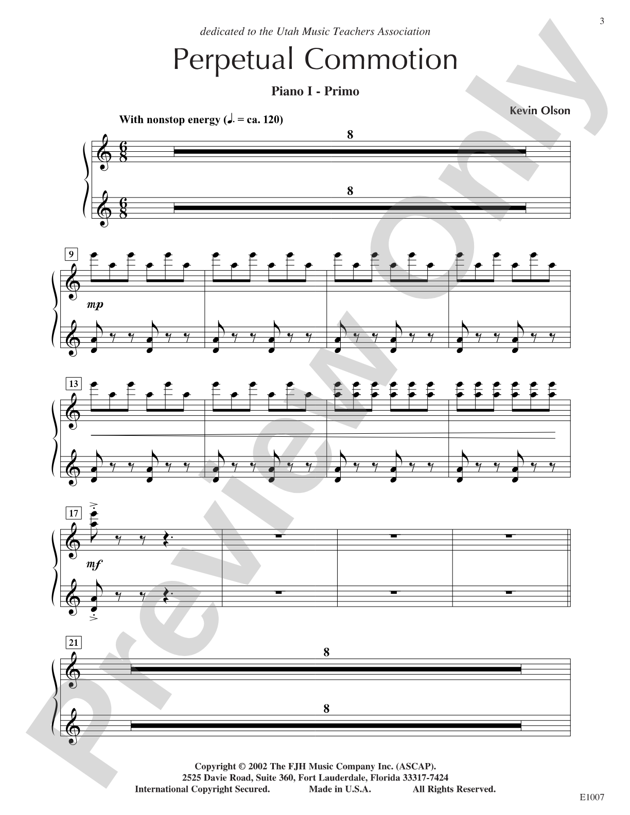 Perpetual Commotion: Piano