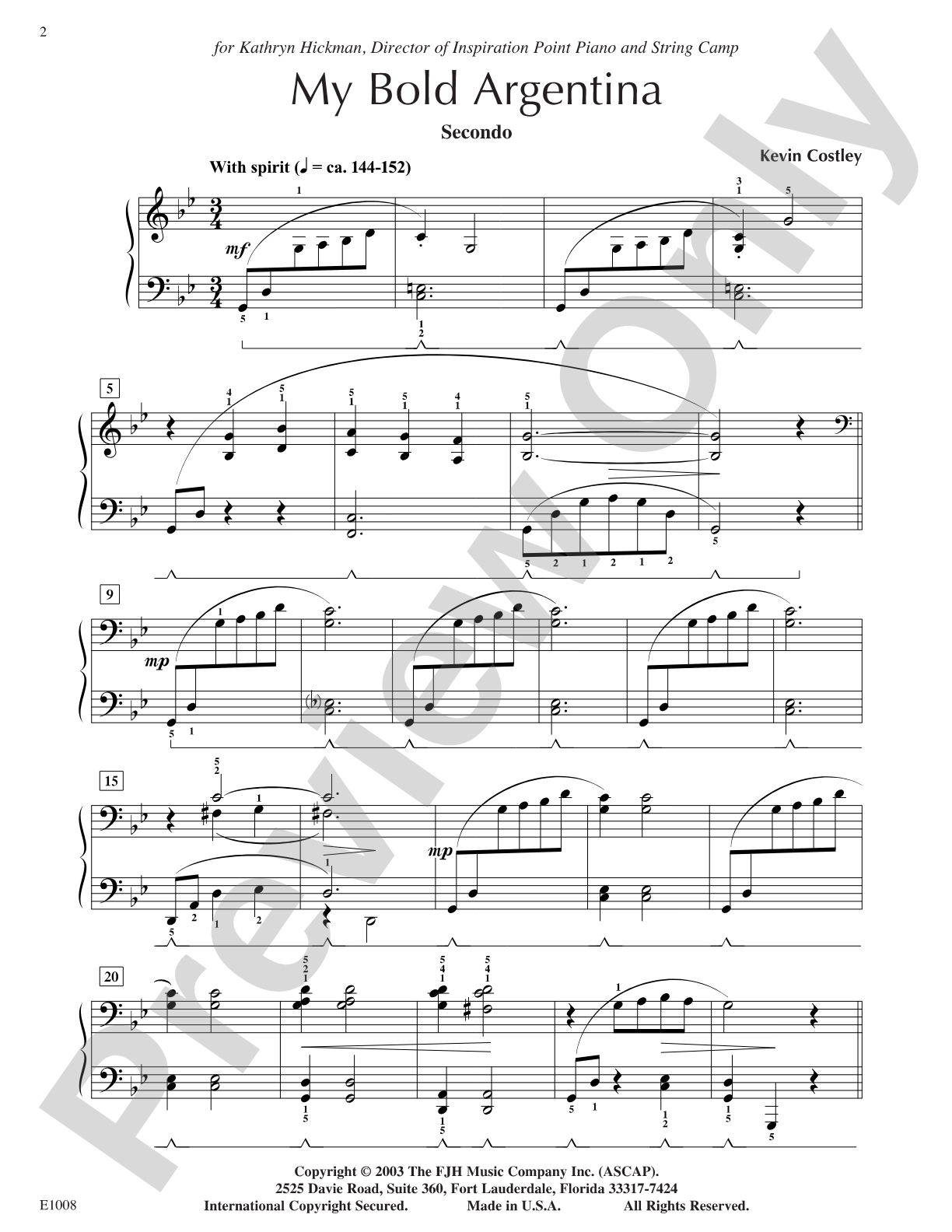 My Bold Argentina: Piano