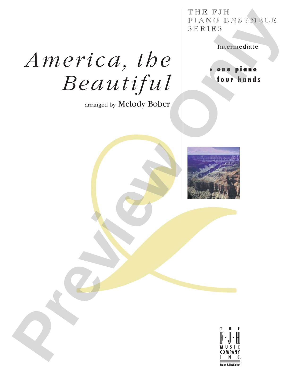 America, the Beautiful: Piano