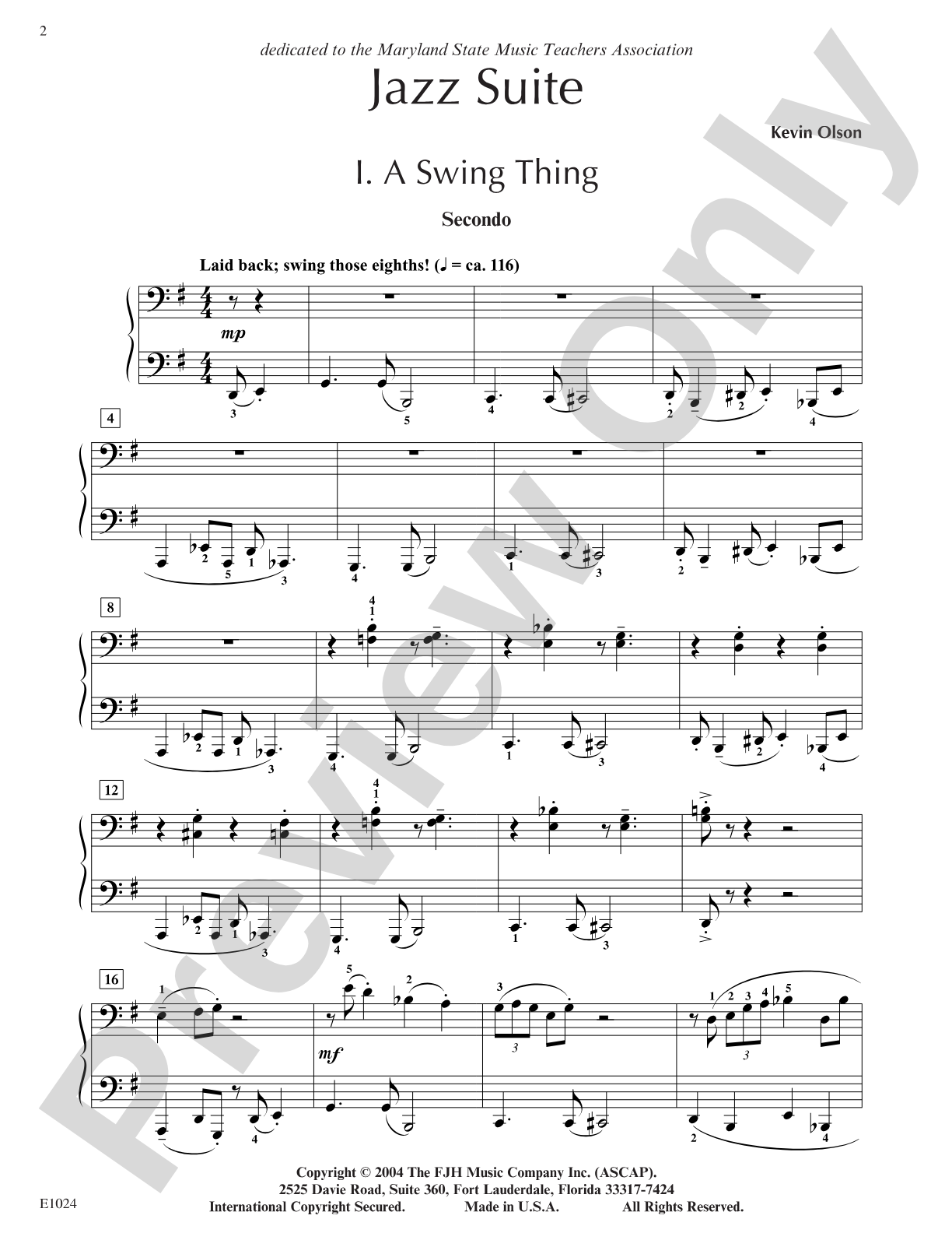 Jazz Suite: Piano