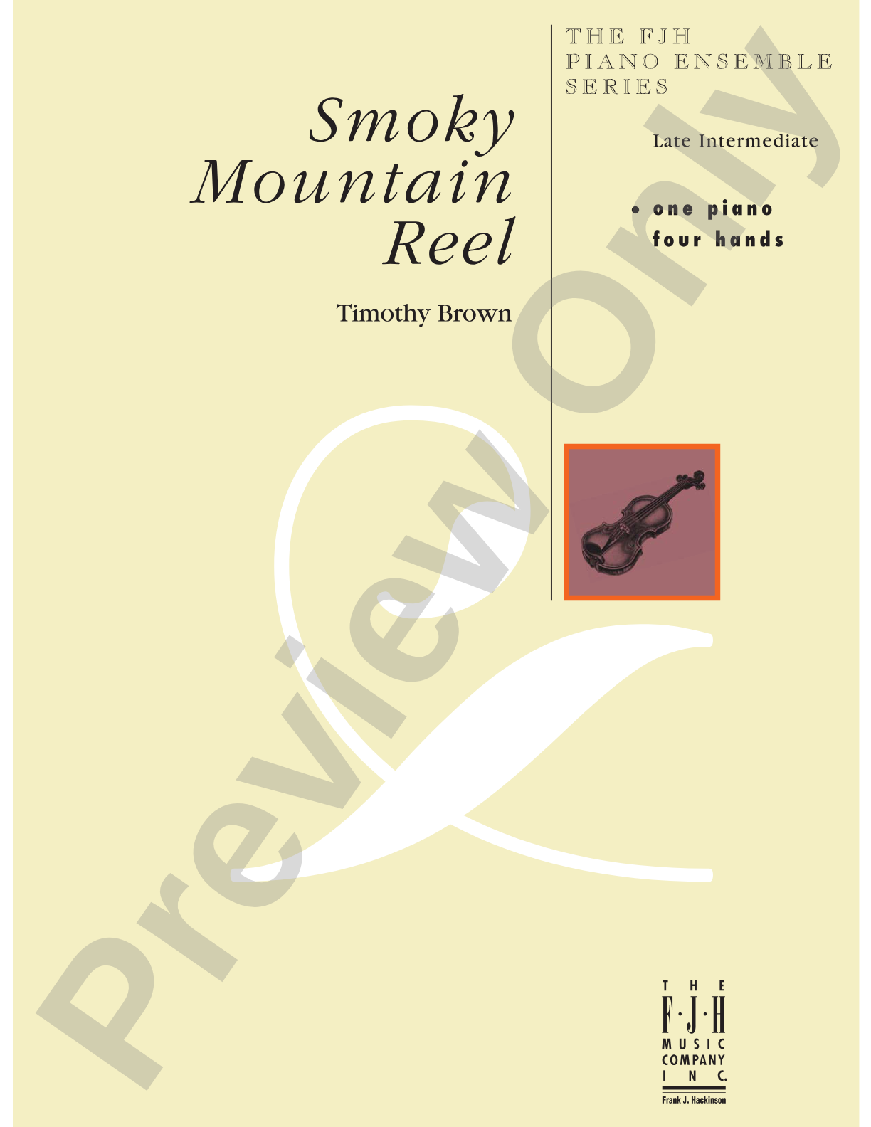 Smoky Mountain Reel: Piano