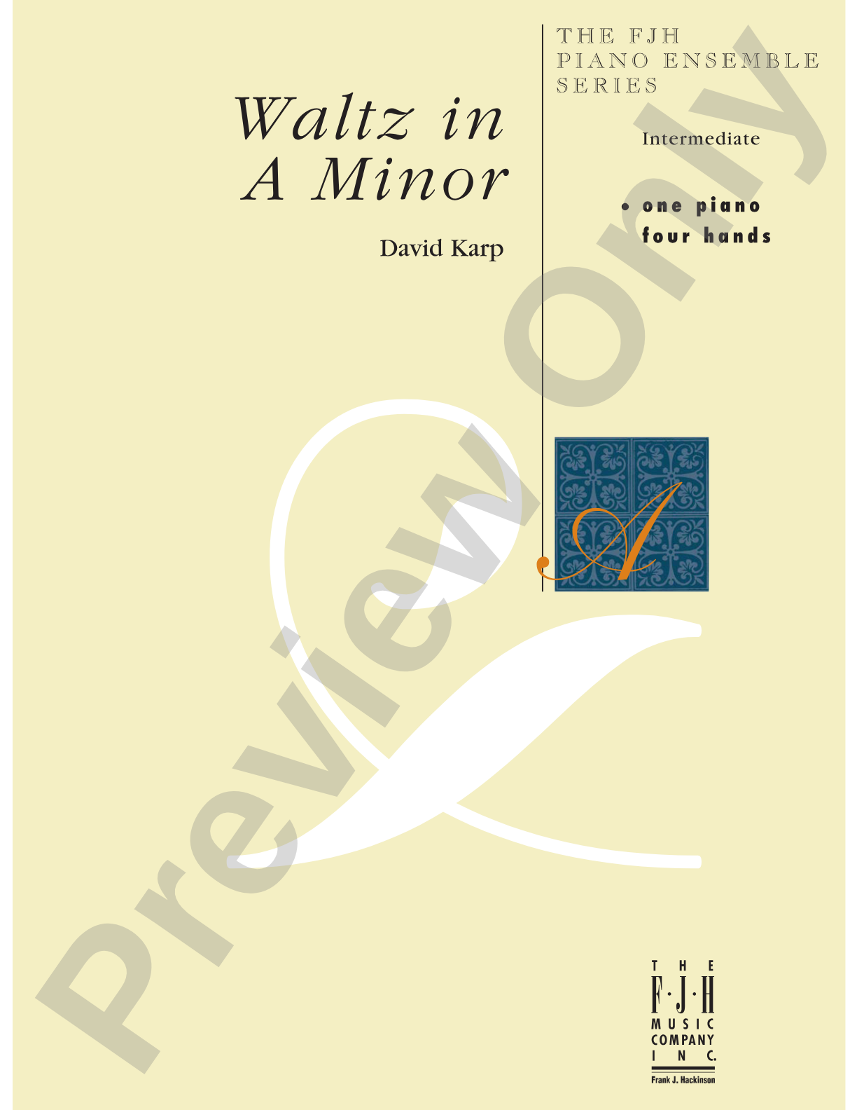 Waltz in A Minor: Piano