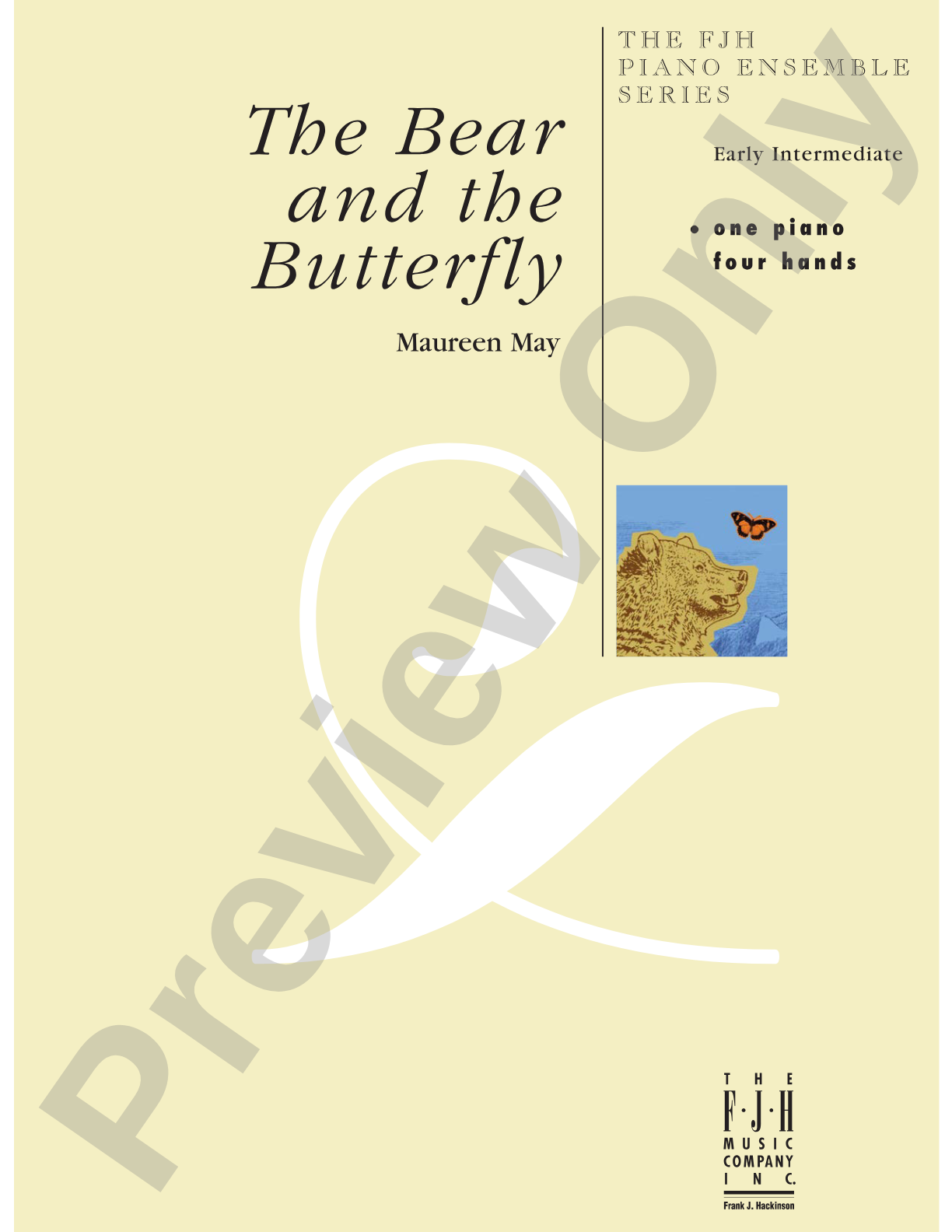 The Bear and the Butterfly: Piano