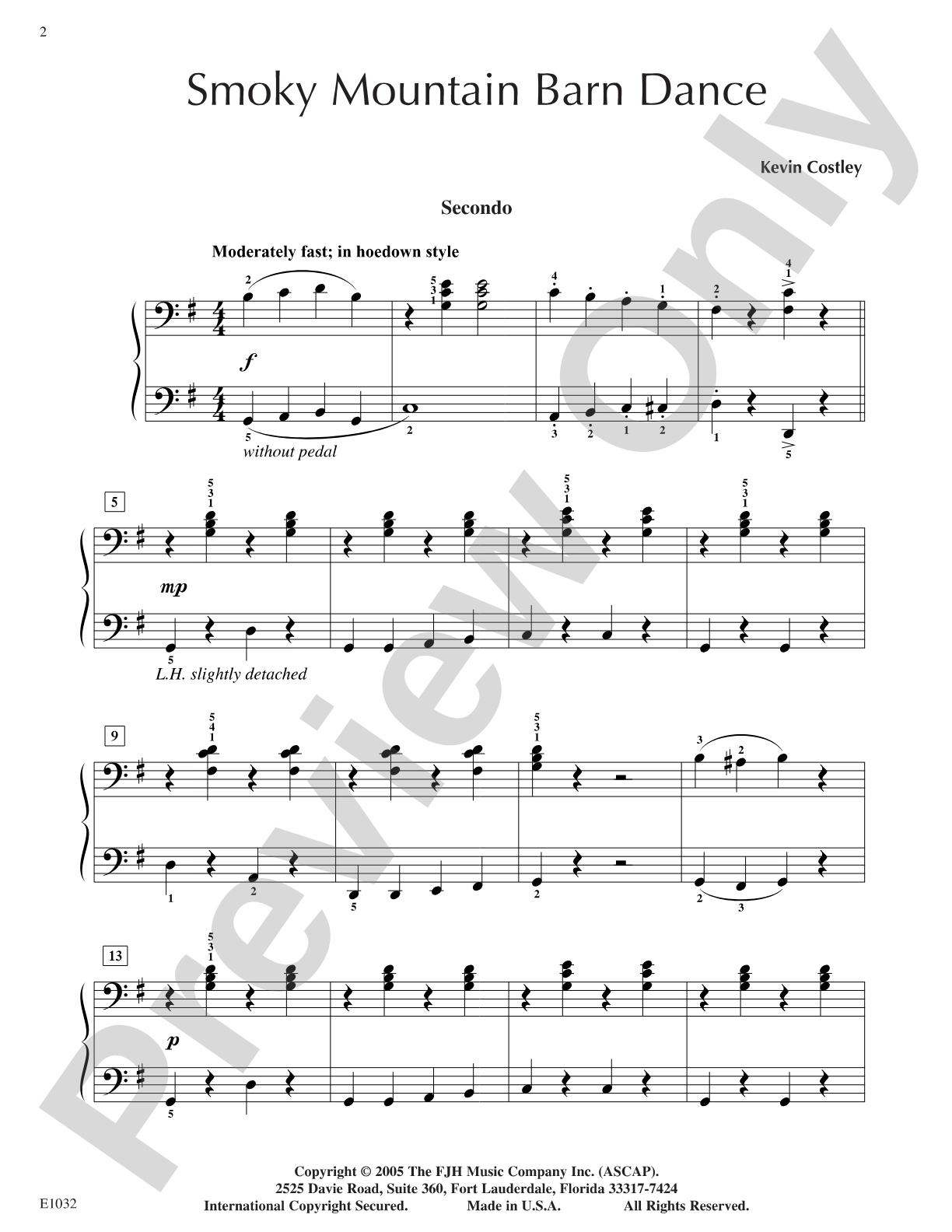 Smoky Mountain Barn Dance: Piano