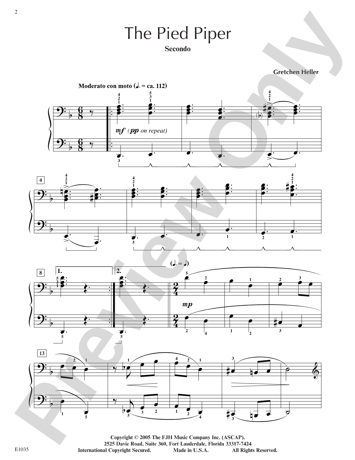 The Pied Piper: Piano