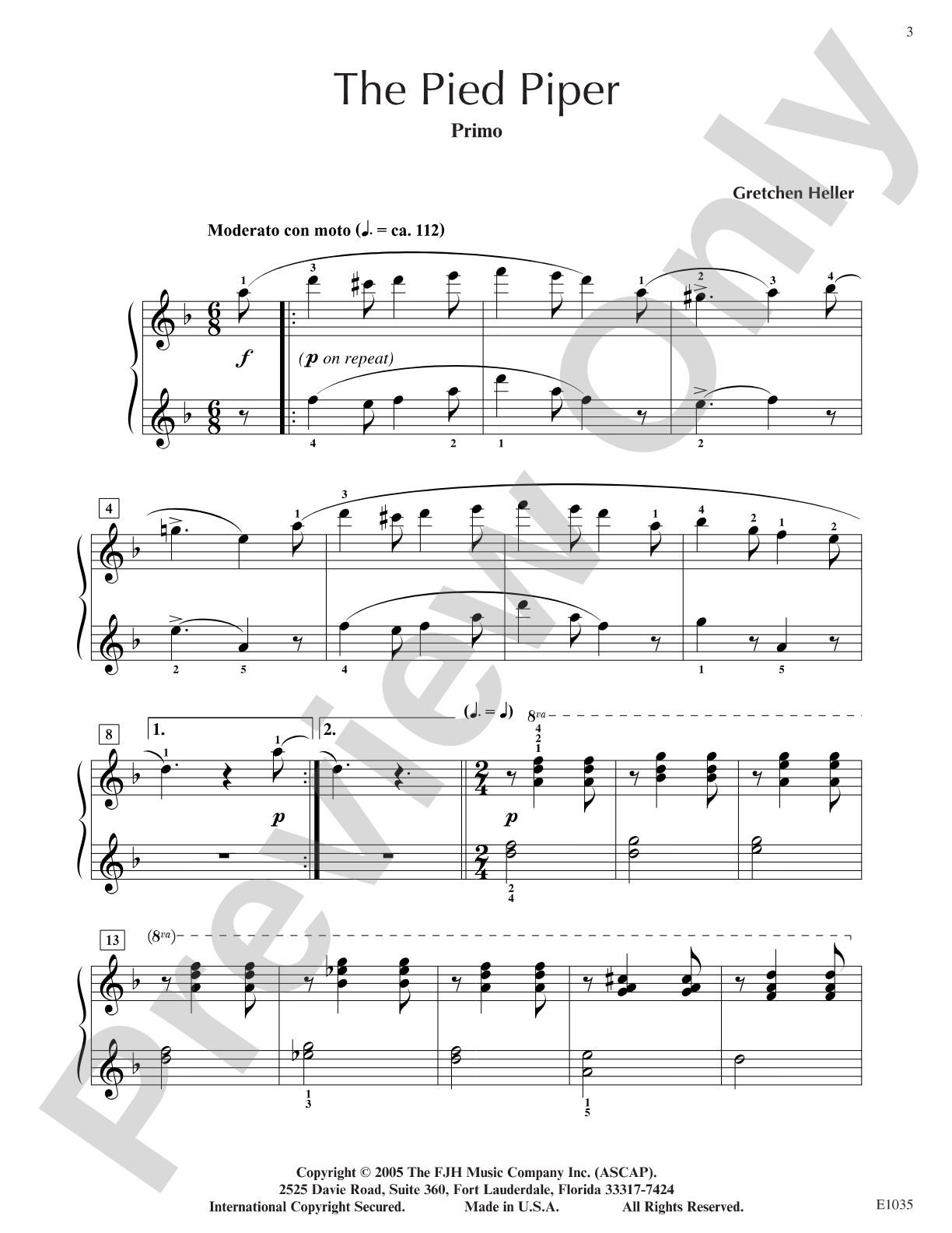 The Pied Piper: Piano