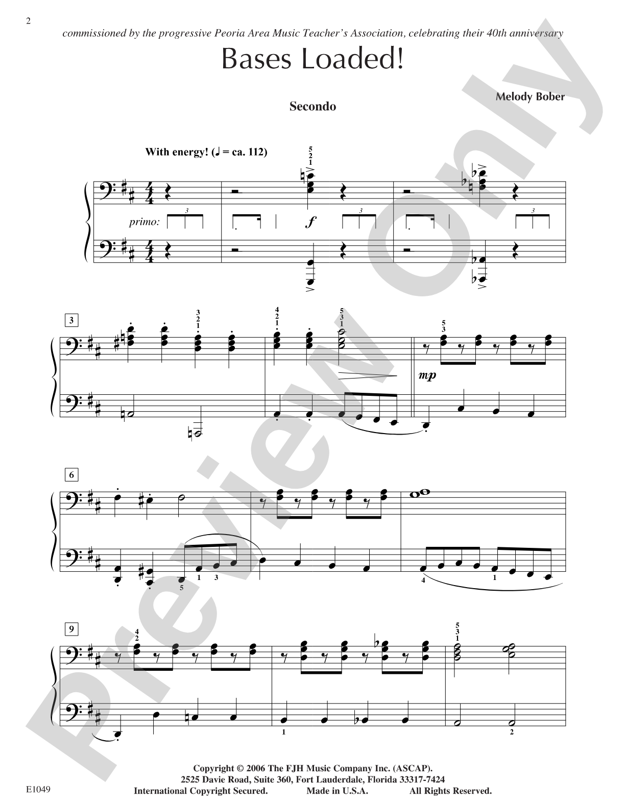 Bases Loaded!: Piano