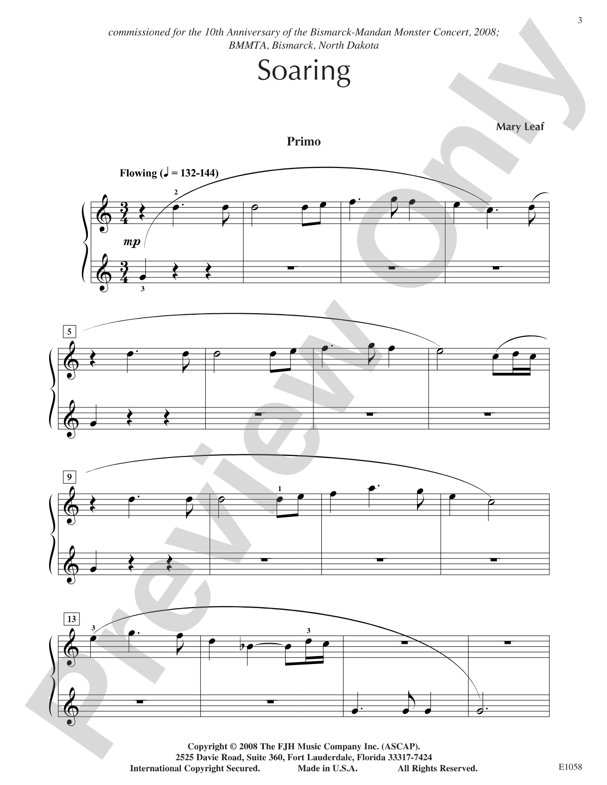 Soaring: Piano