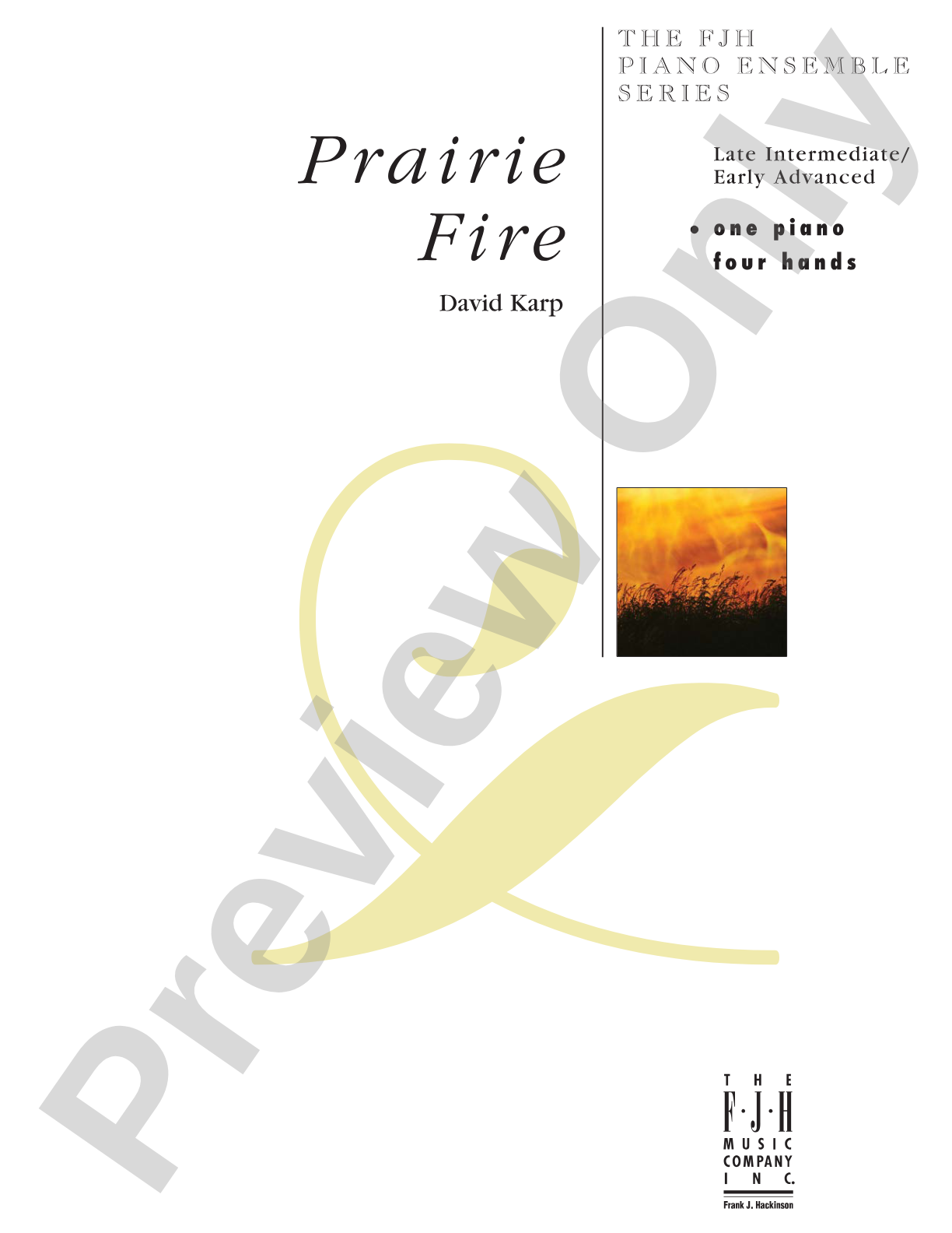 Prairie Fire: Piano